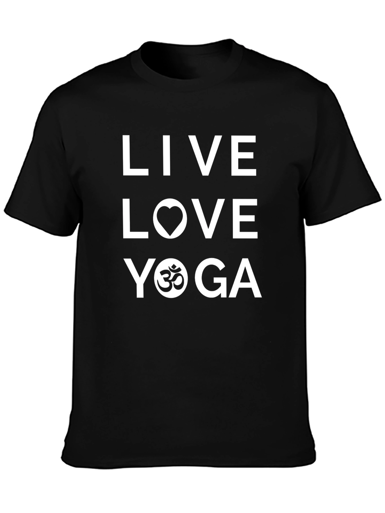 Live Love Yoga Graphic T-Shirt - Black