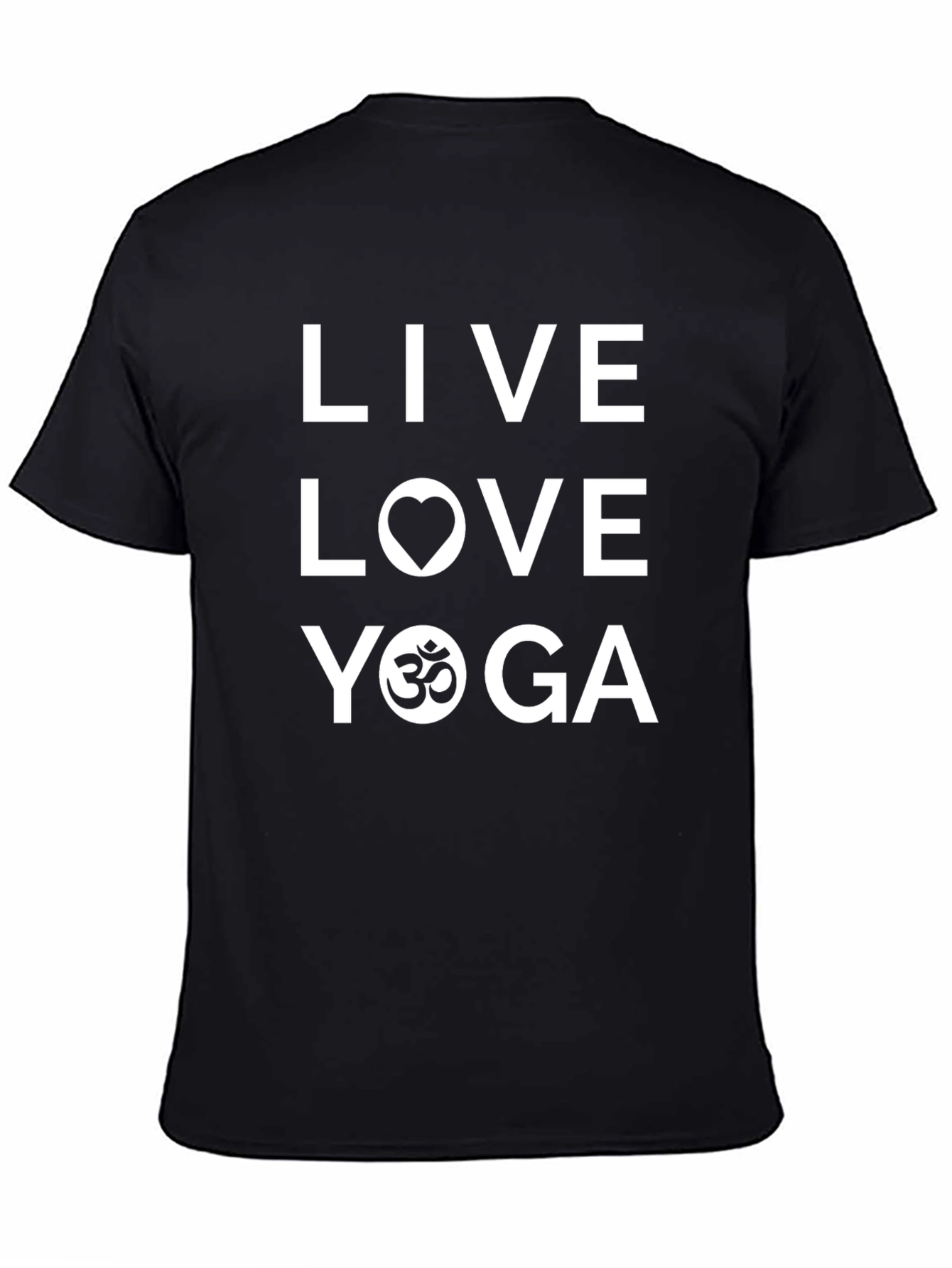 Live Love Yoga Graphic T-Shirt - Black
