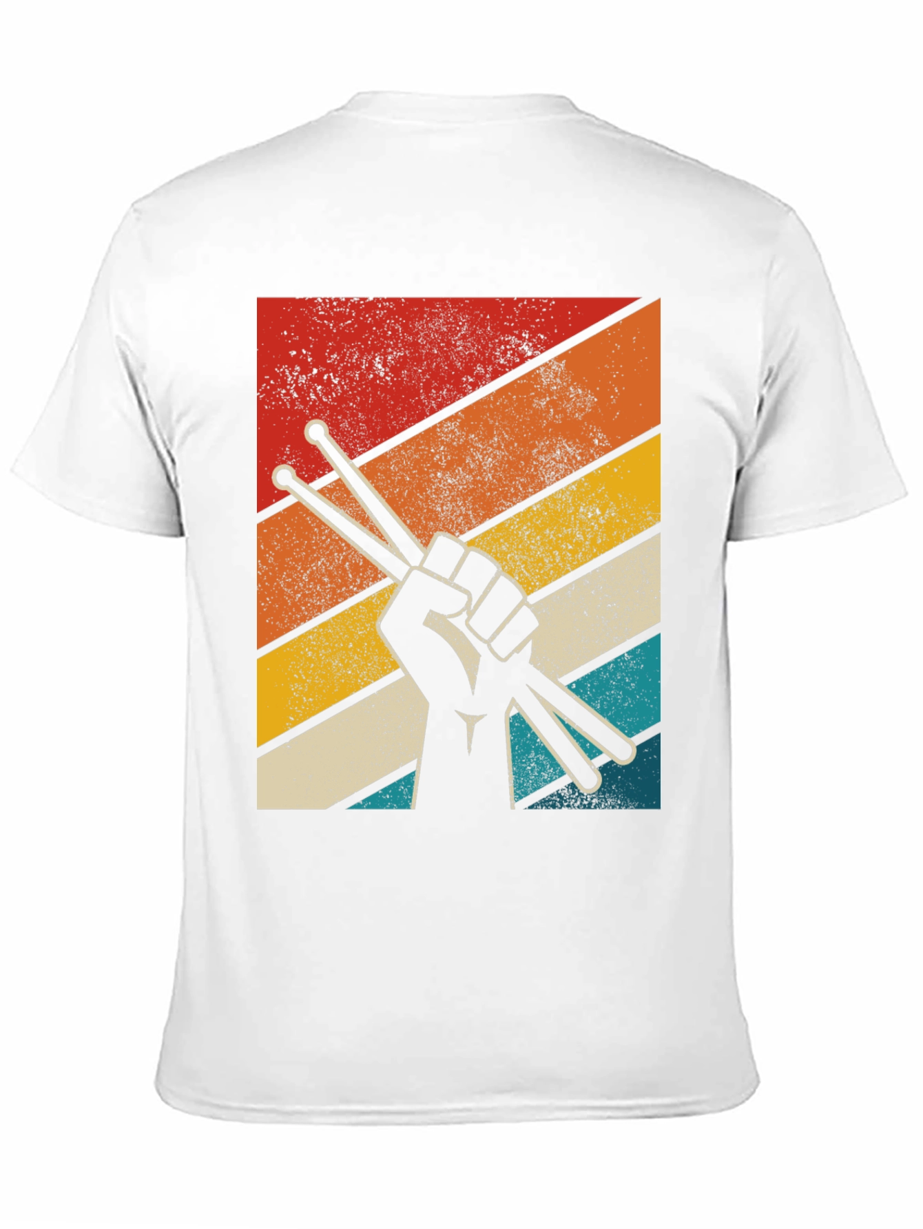 Retro Drummer T-Shirt - Drum Sticks Graphic Tee