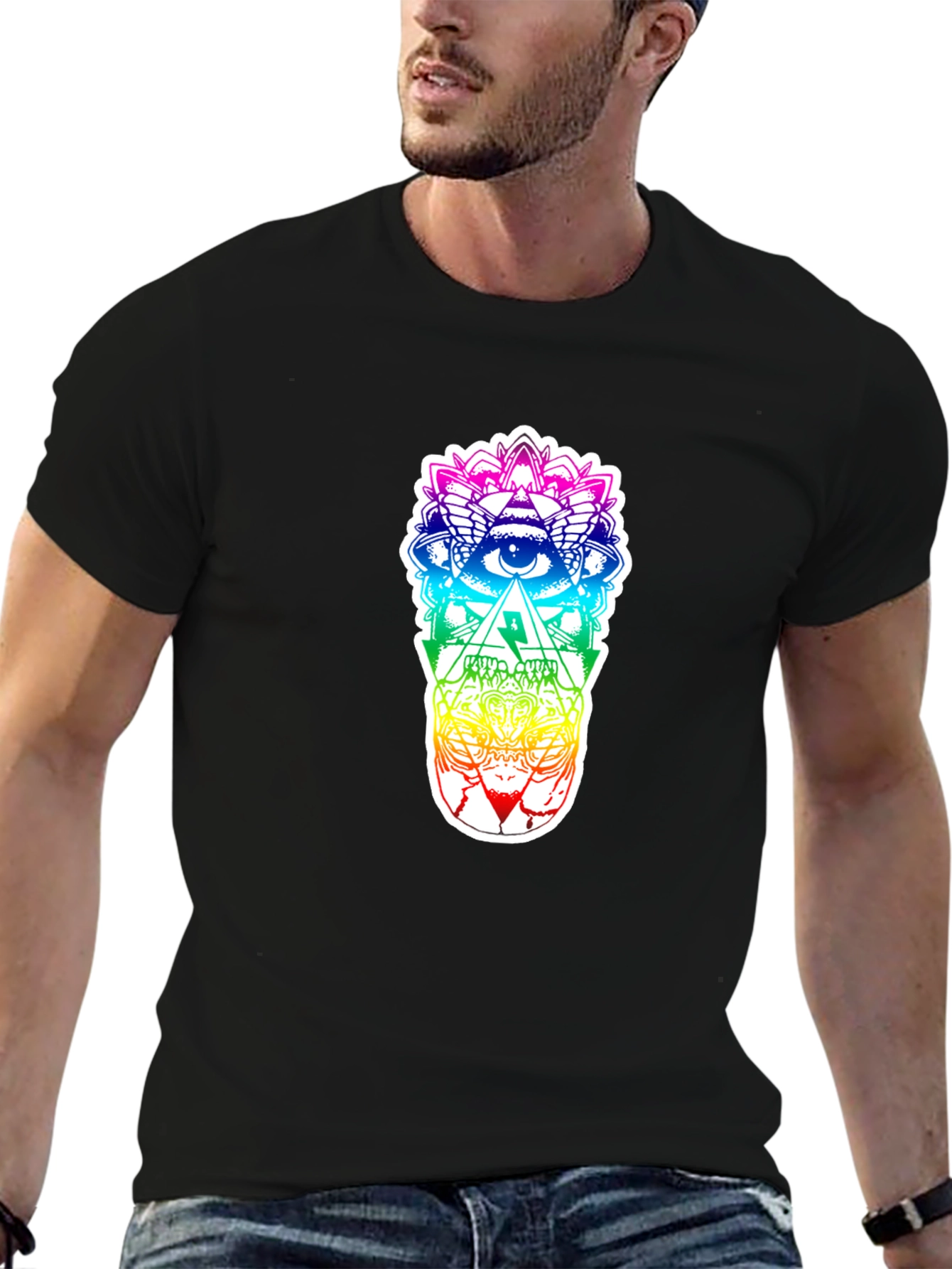 Rainbow Skull Eye T-Shirt