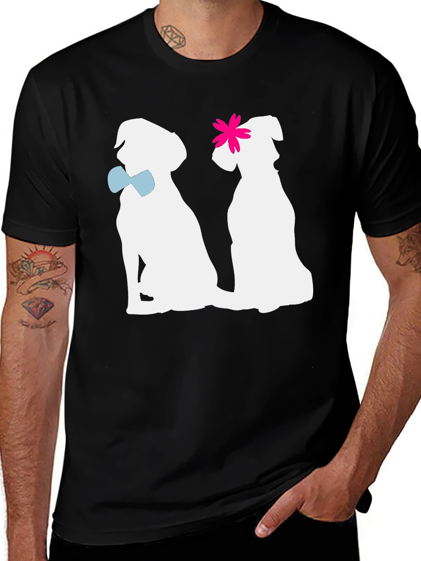 Couple Dogs Graphic T-Shirt