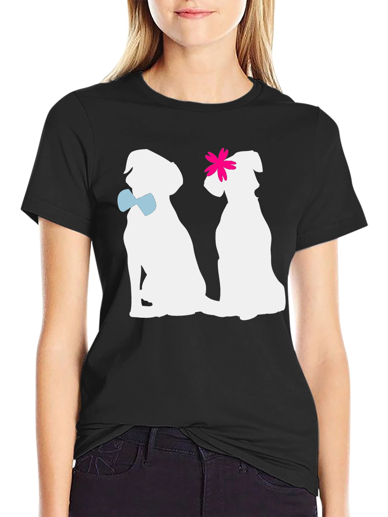 Couple Dogs Graphic T-Shirt