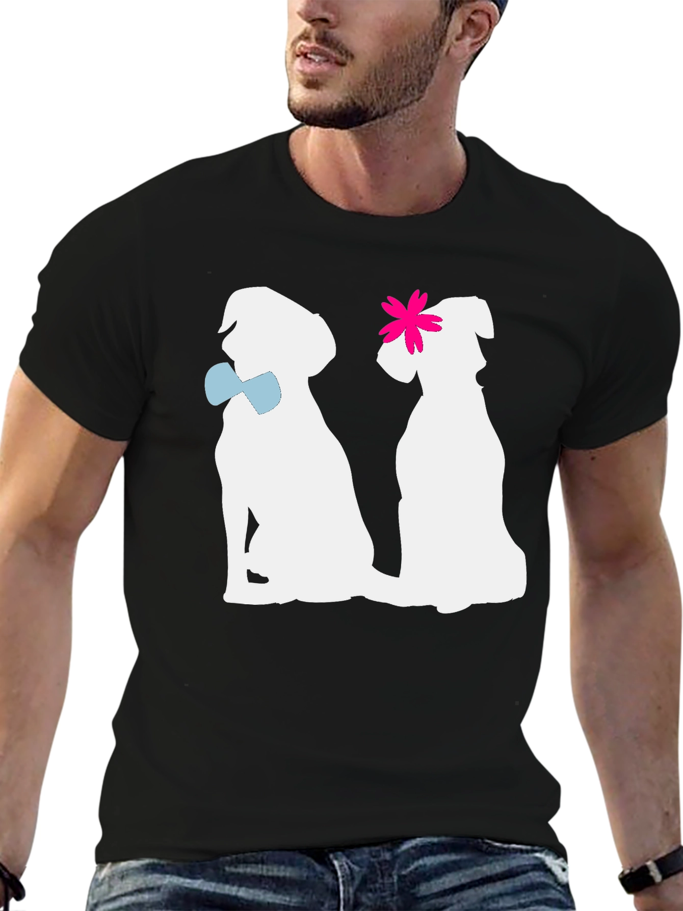 Couple Dogs Graphic T-Shirt
