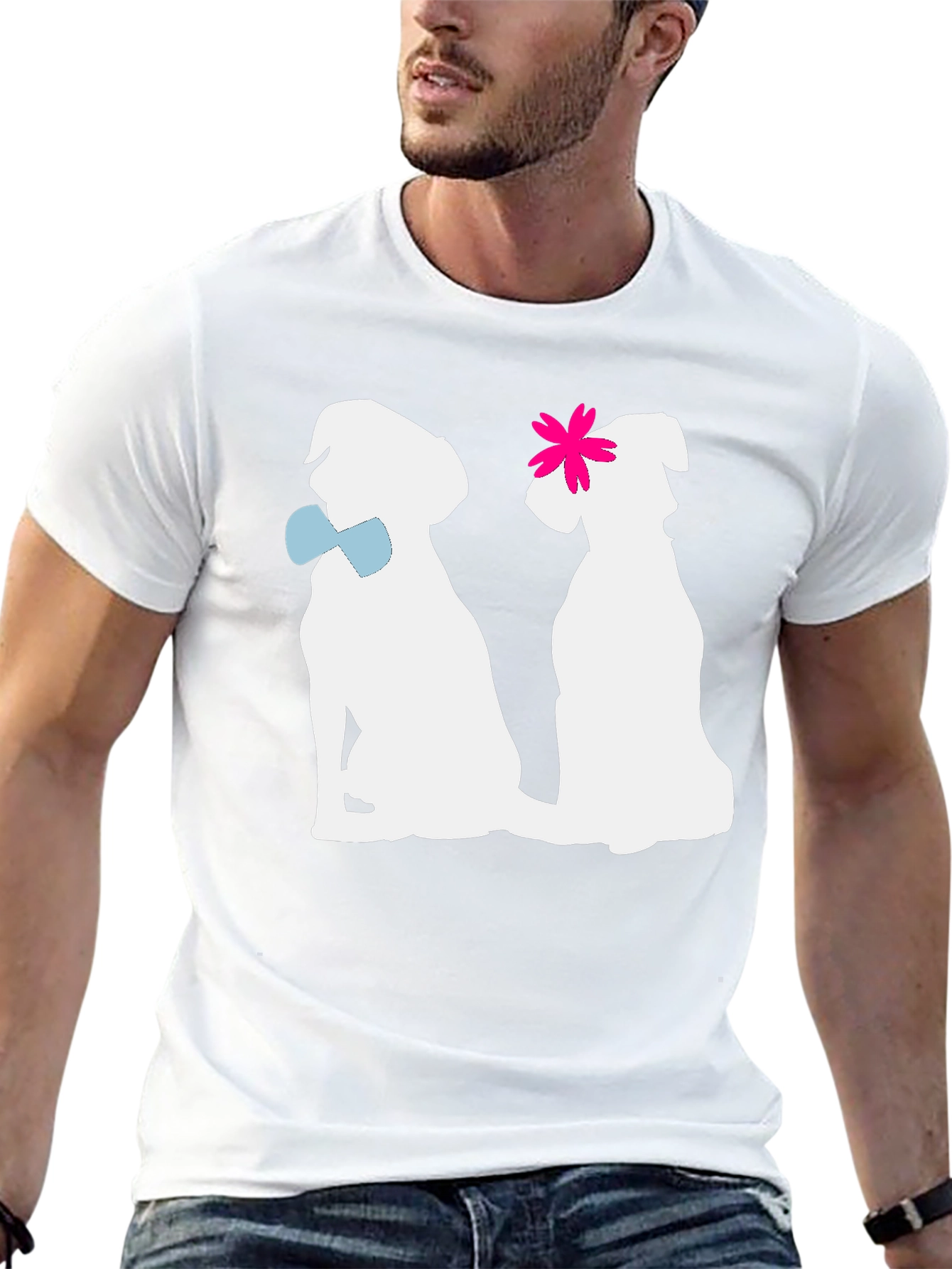 Couple Dogs Graphic T-Shirt