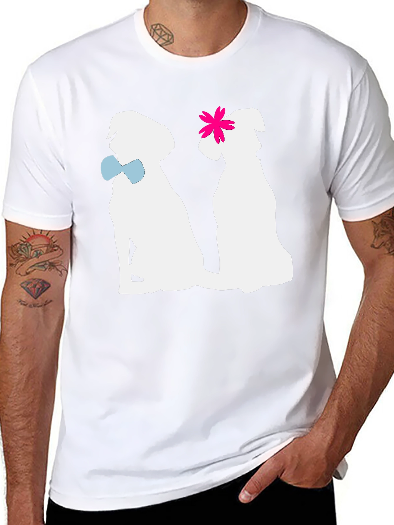 Couple Dogs Graphic T-Shirt