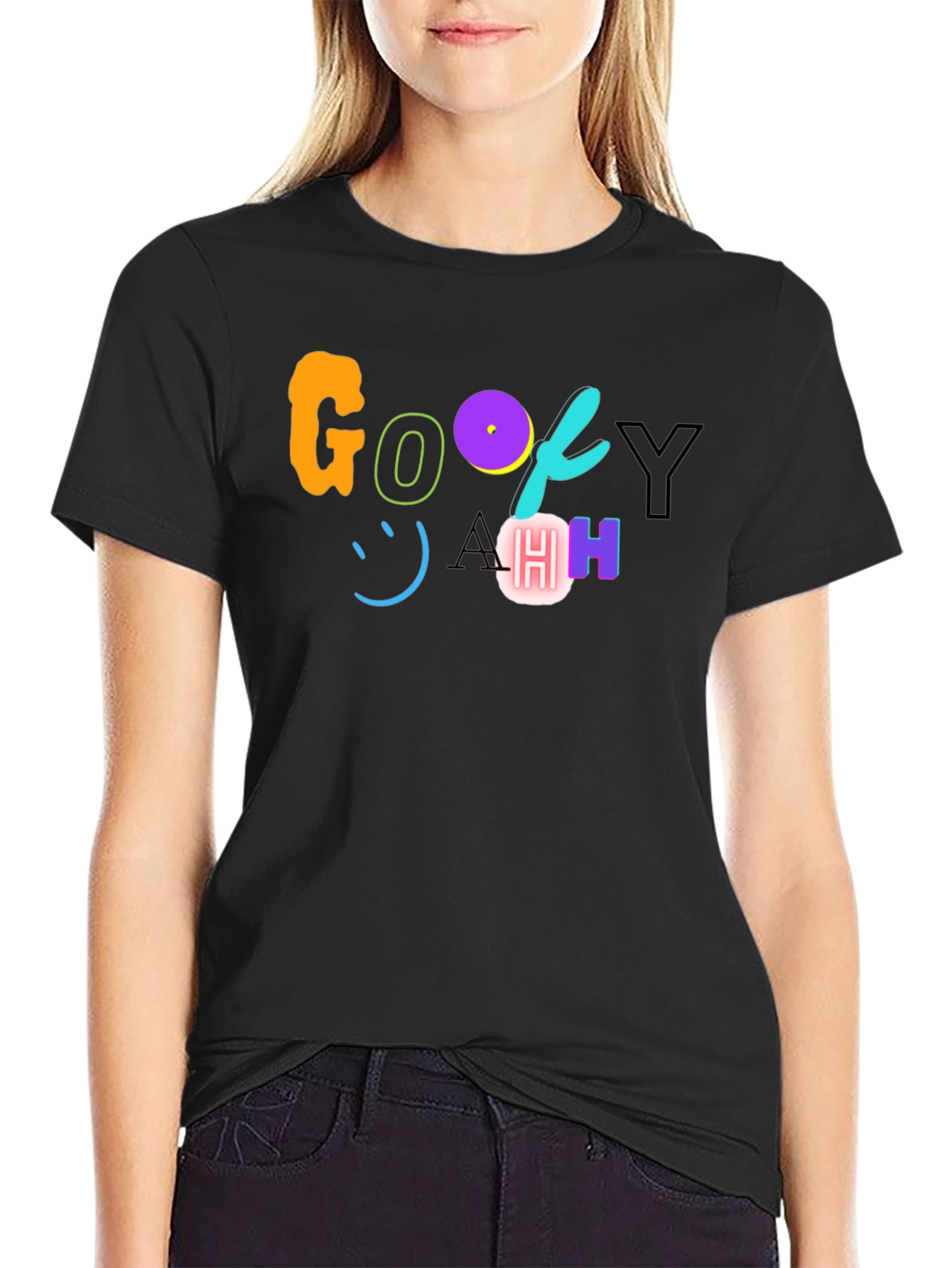 Goofy AHH! Black Graphic Tee