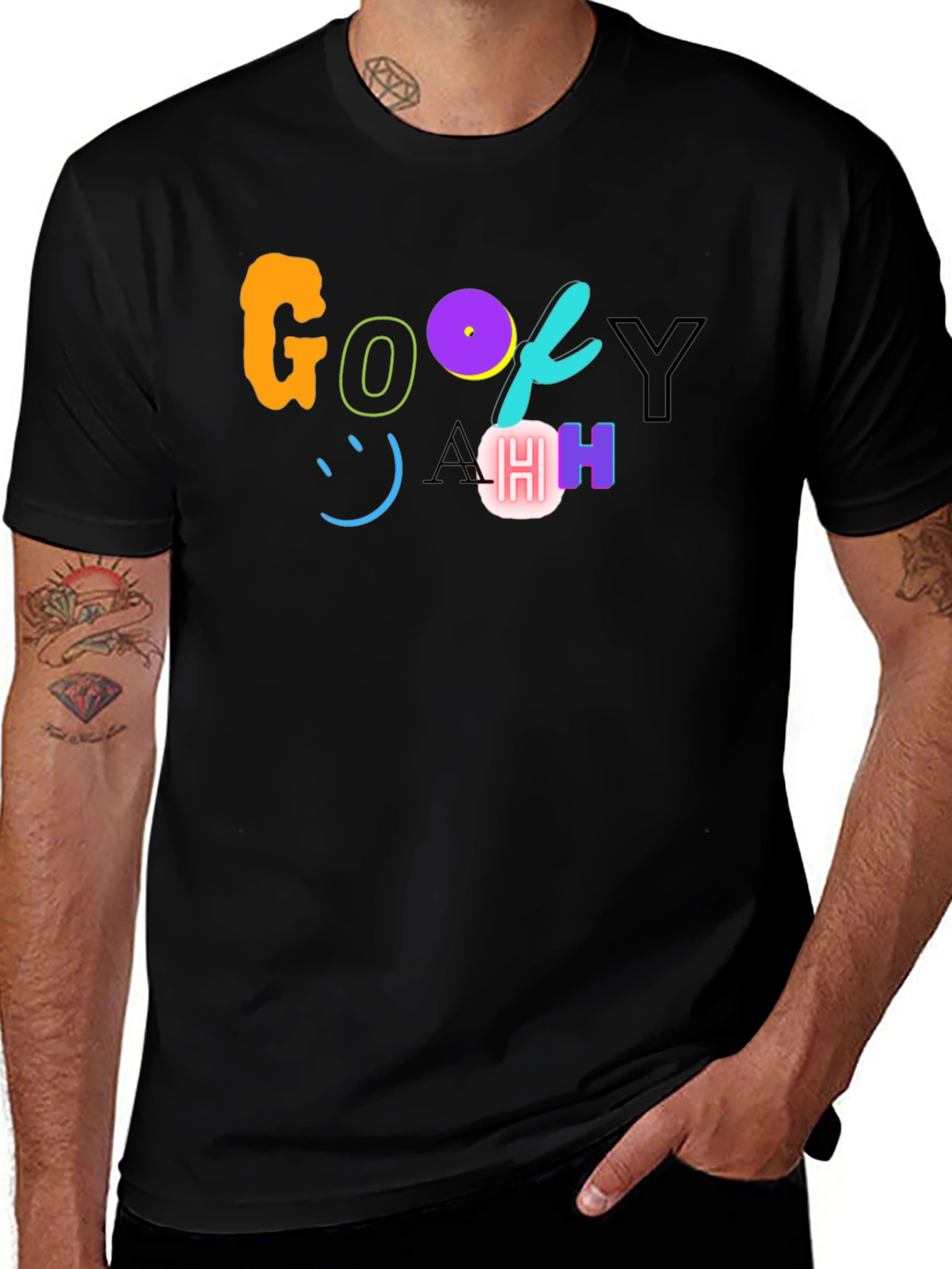 Goofy AHH! Black Graphic Tee
