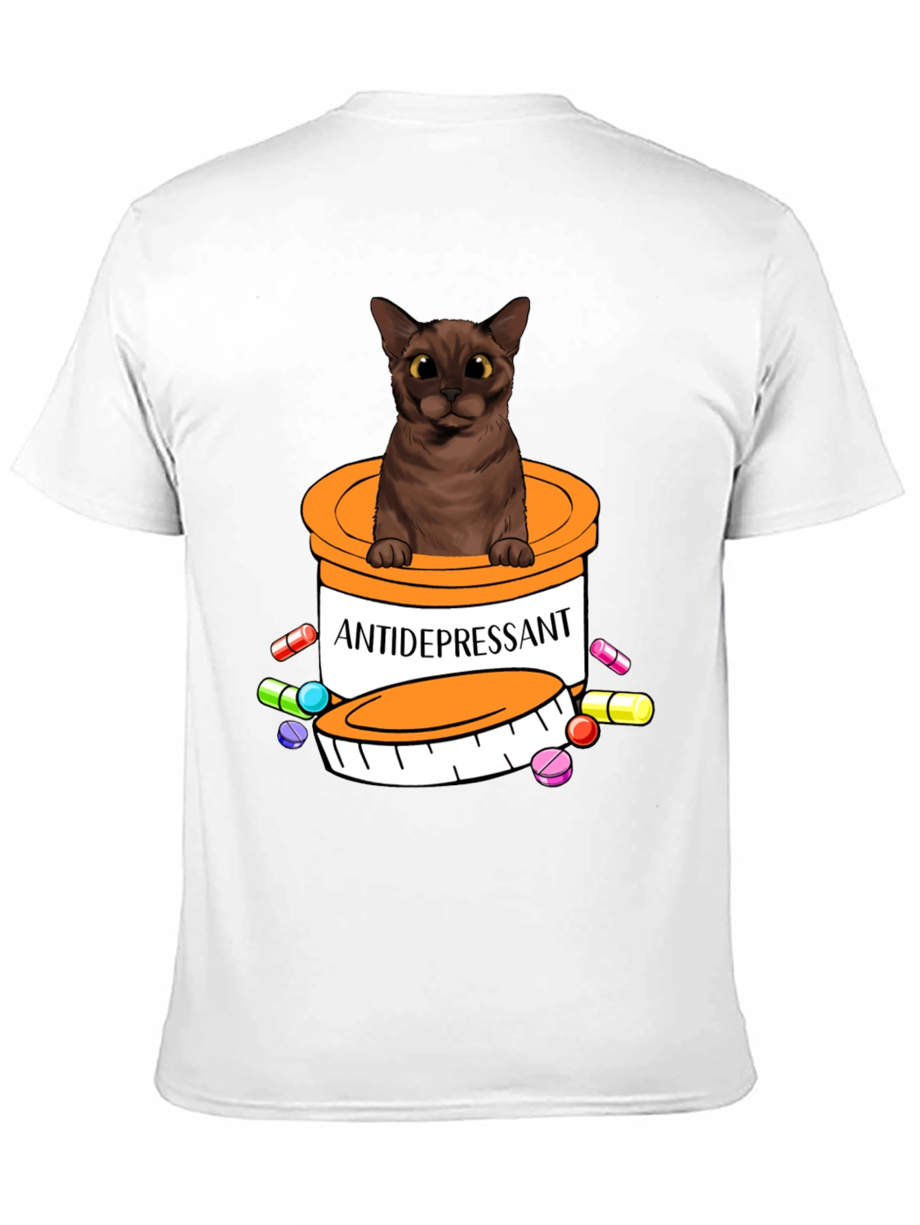 Antidepressant Cat T-Shirt - Cute & Funny