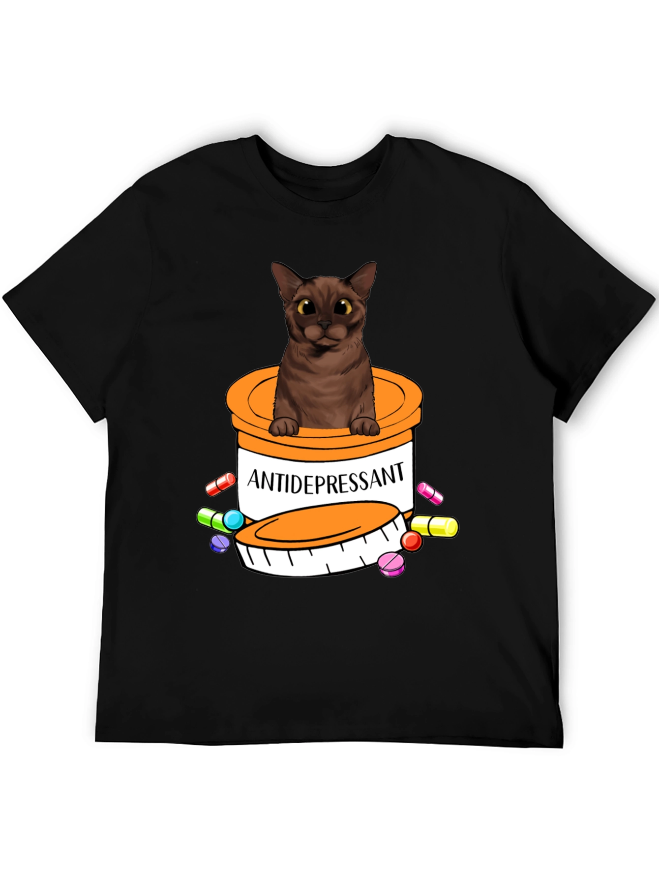 Antidepressant Cat T-Shirt - Cute & Funny