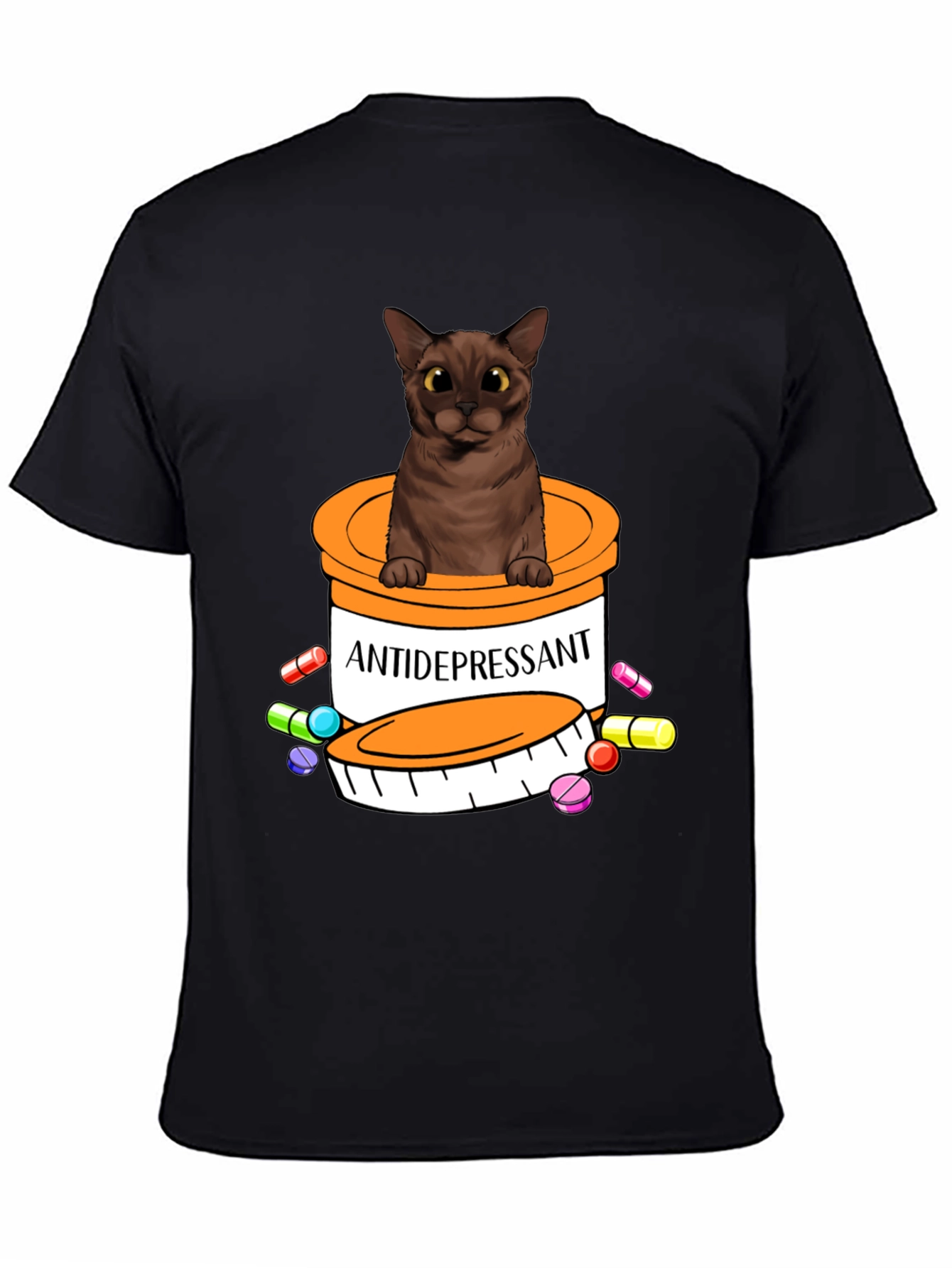 Antidepressant Cat T-Shirt - Cute & Funny