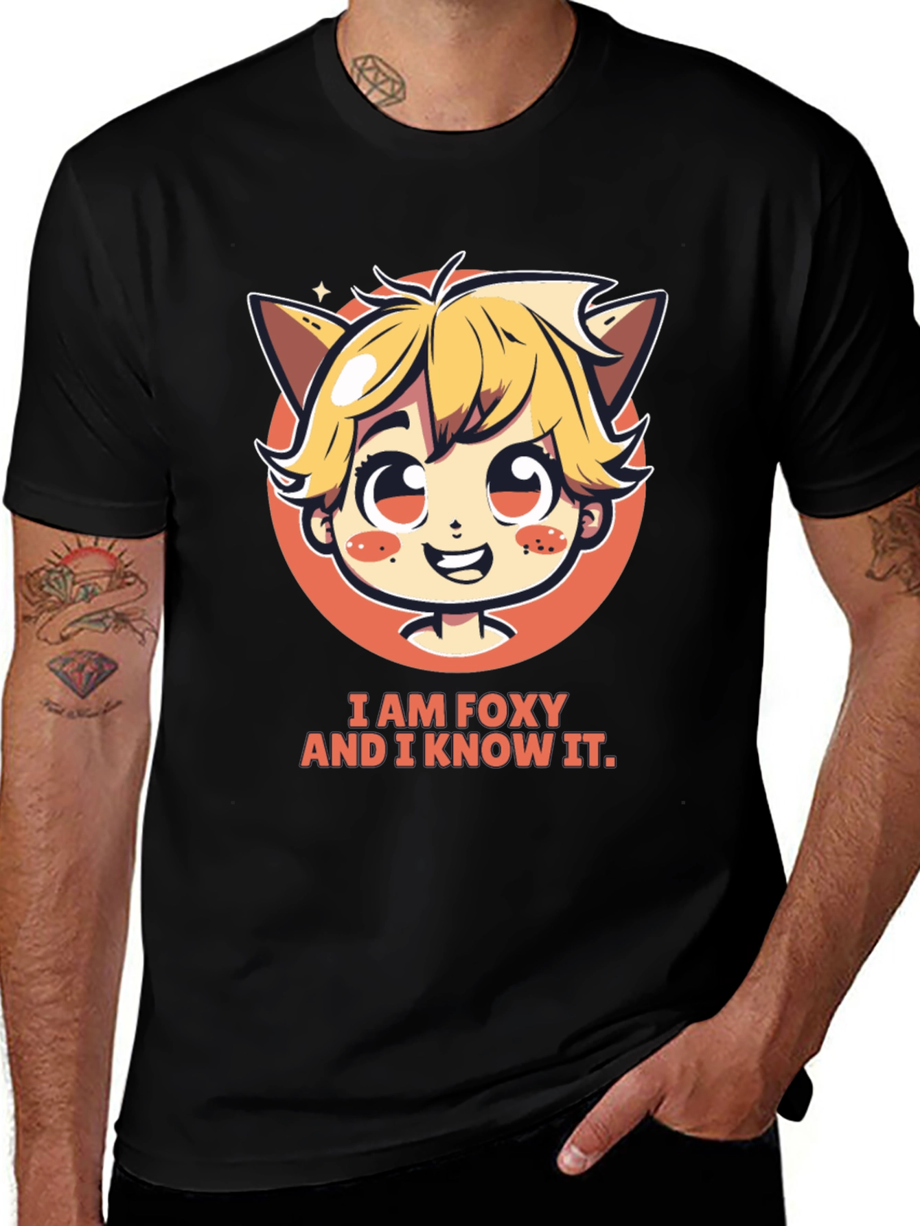 I am Foxy T-Shirt - Unisex Cartoon Graphic Tee