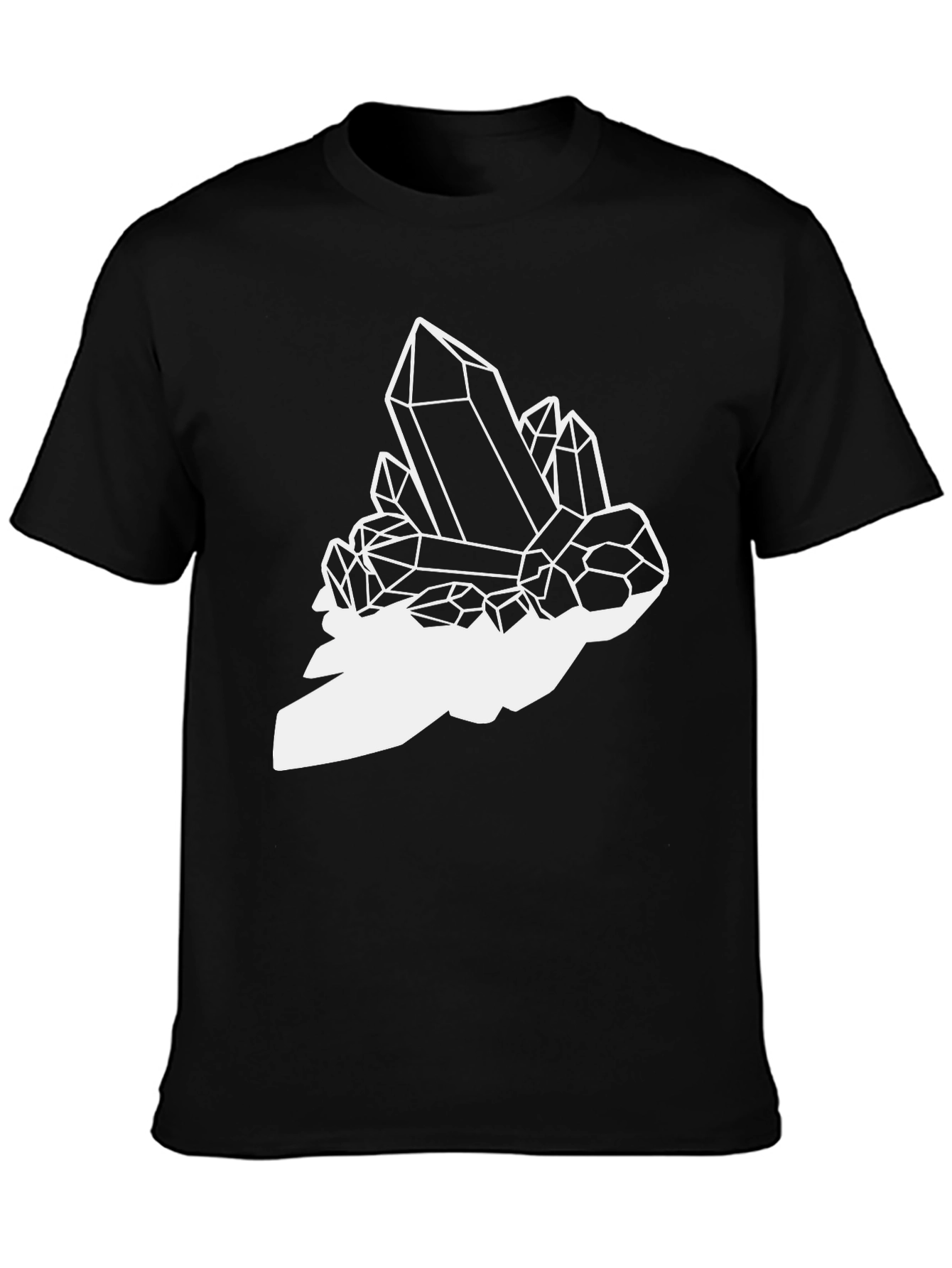 Crystal Cluster Graphic Tee - Black Cotton Blend