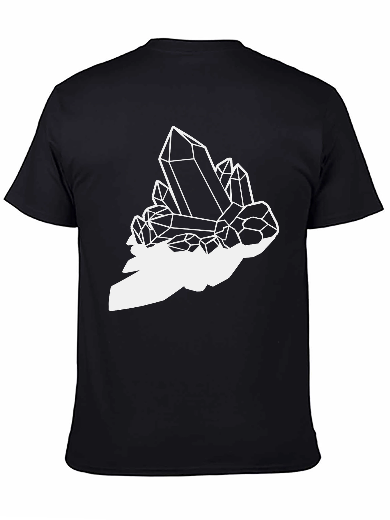 Crystal Cluster Graphic Tee - Black Cotton Blend