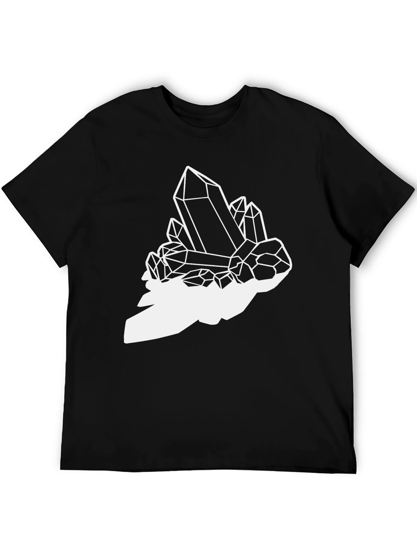 Crystal Cluster Graphic Tee - Black Cotton Blend