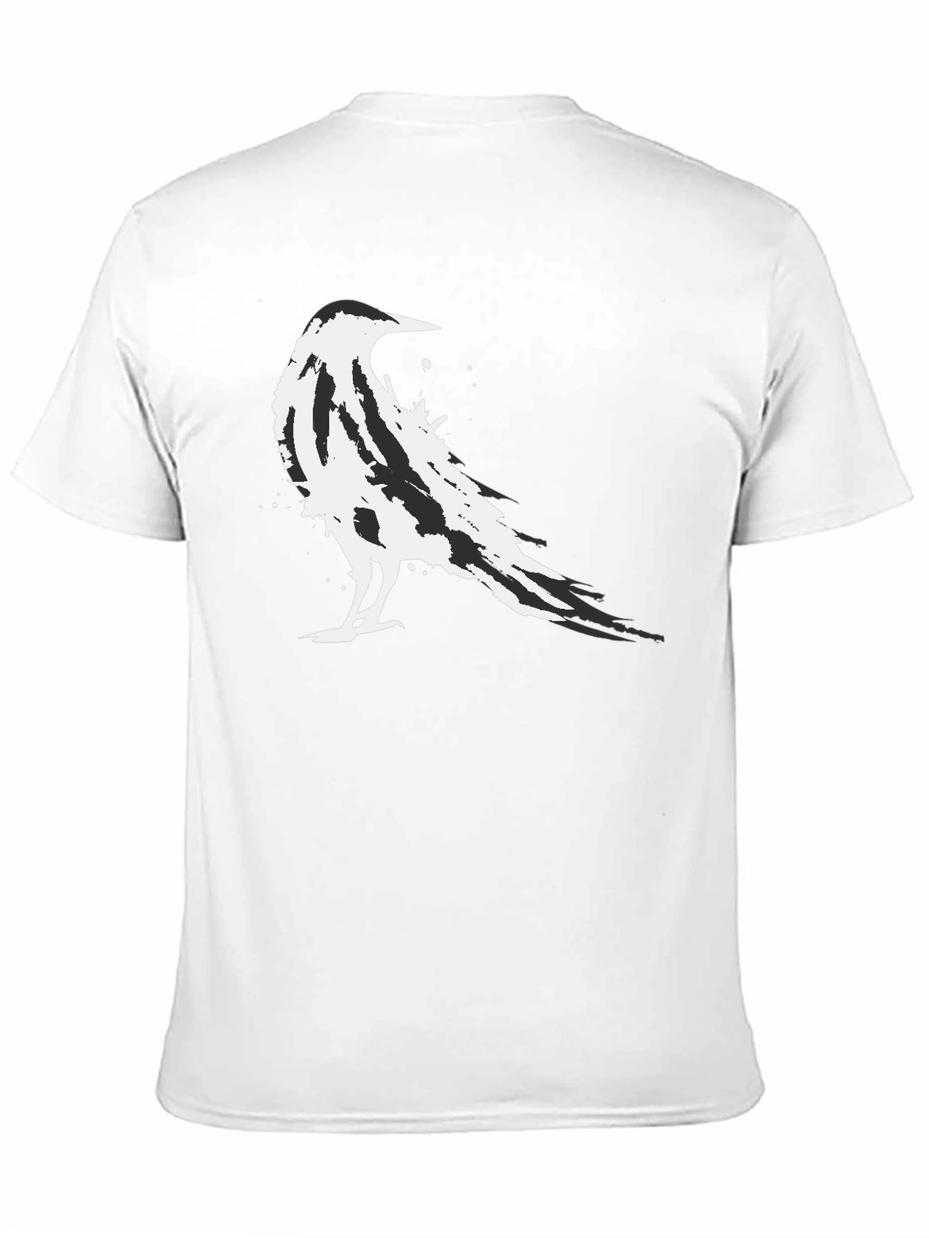 Abstract Raven Graphic Black T-Shirt