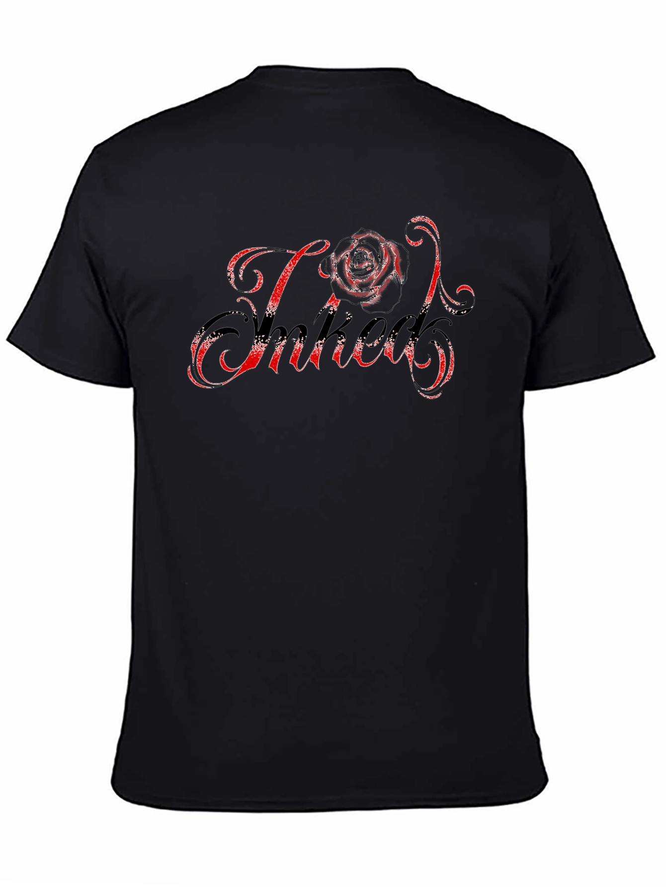 Rose Inked Black T-Shirt