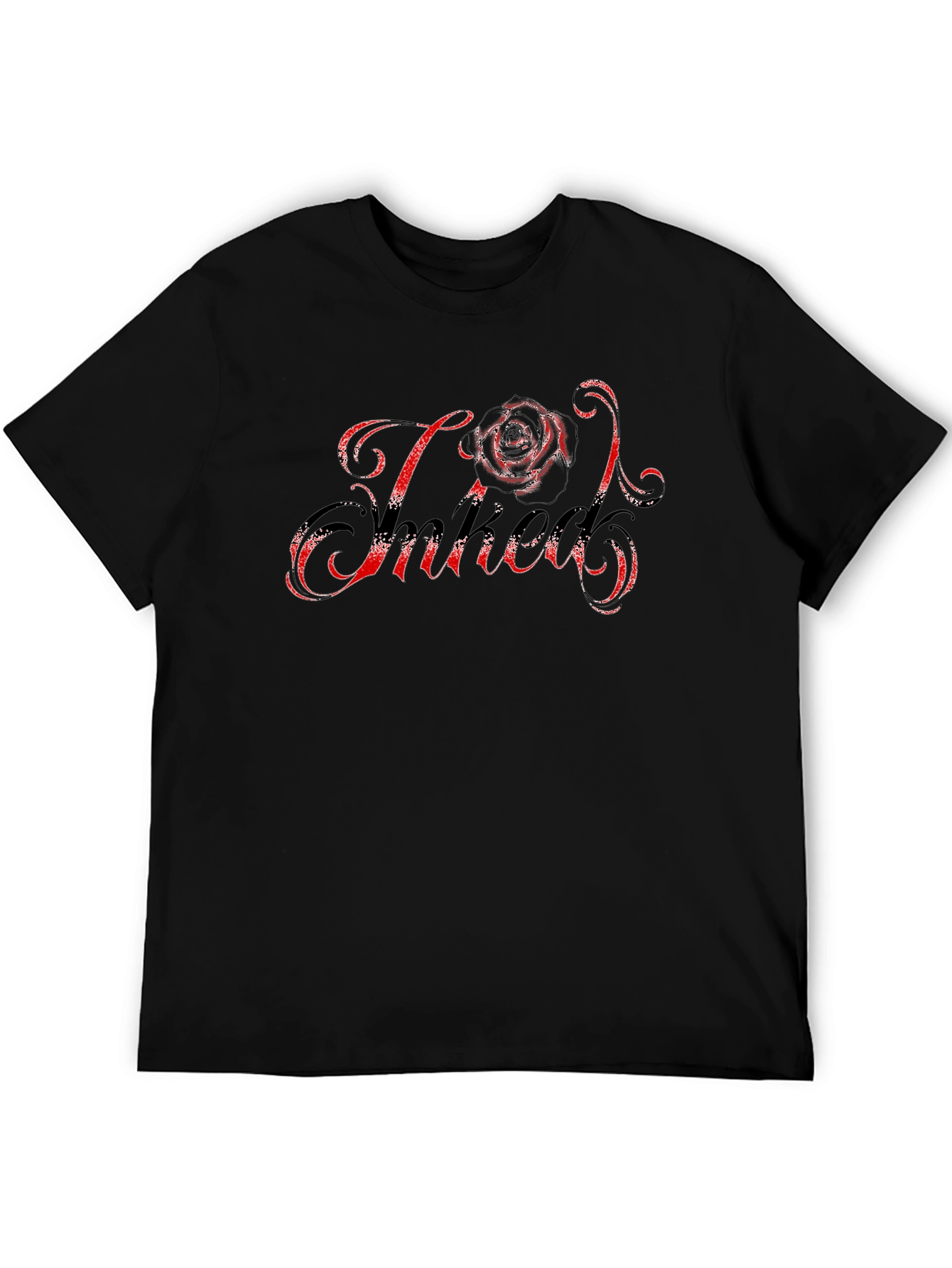 Rose Inked Black T-Shirt