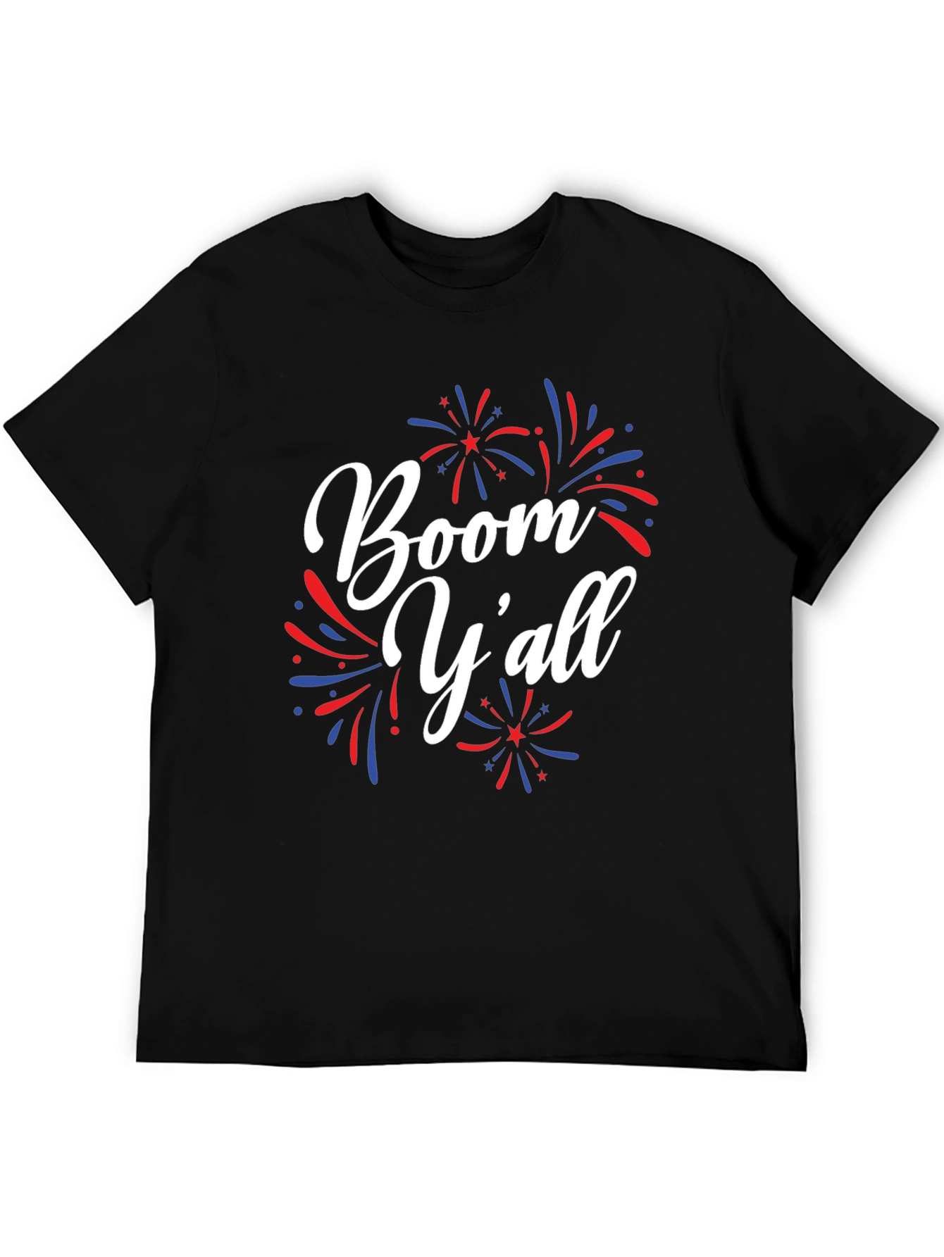 Boom Yall T-Shirt - Patriotic Fireworks Design