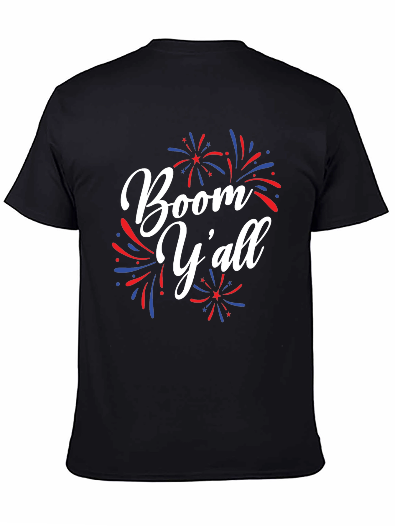 Boom Yall T-Shirt - Patriotic Fireworks Design