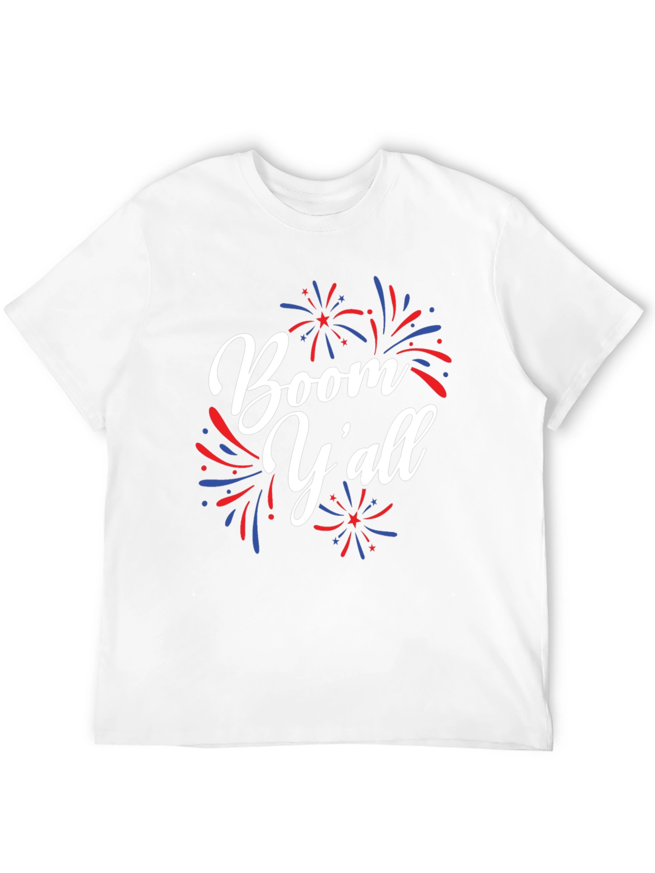 Boom Yall T-Shirt - Patriotic Fireworks Design