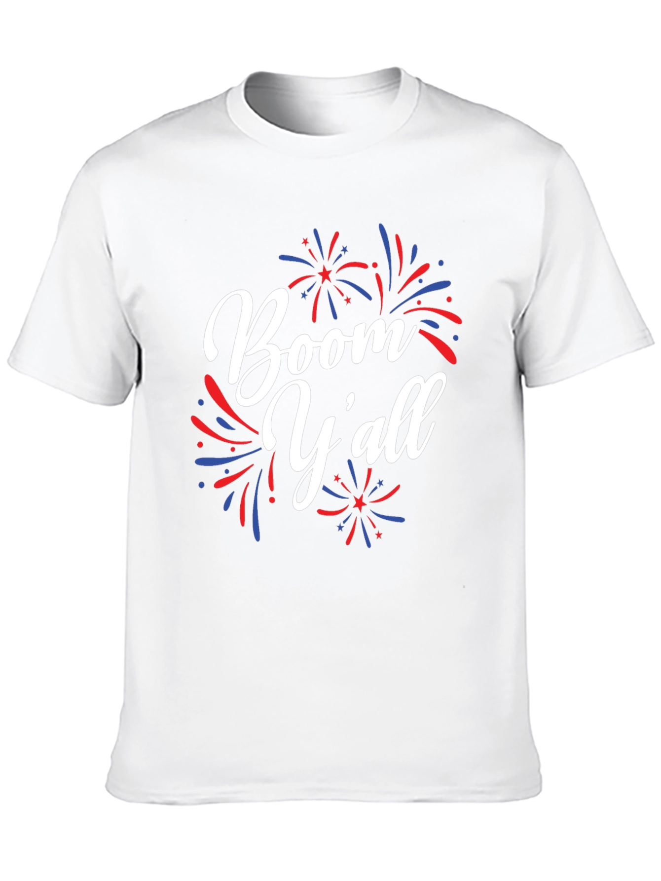 Boom Yall T-Shirt - Patriotic Fireworks Design