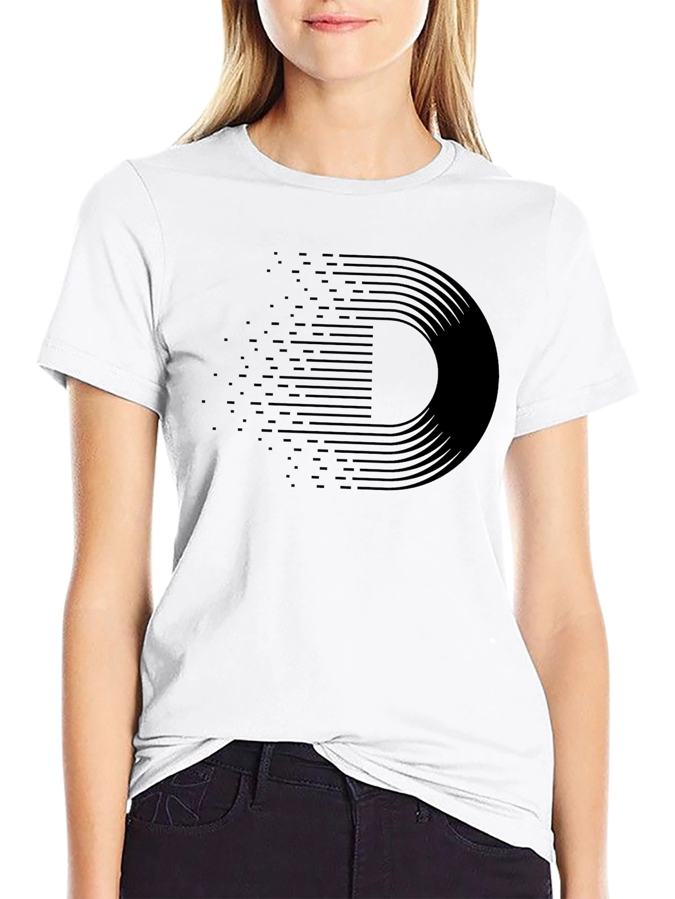 Modern Graphic Black T-Shirt
