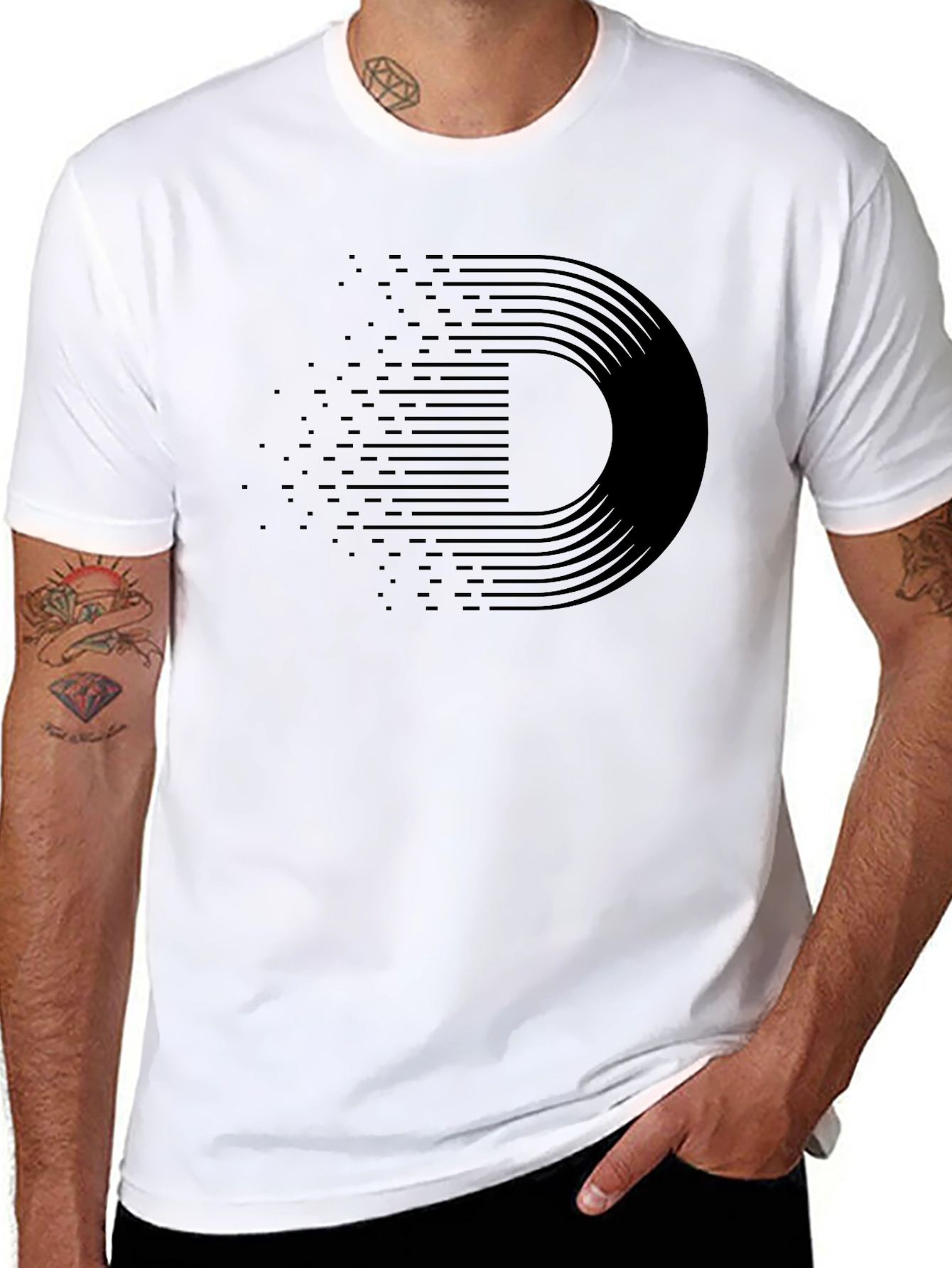 Modern Graphic Black T-Shirt