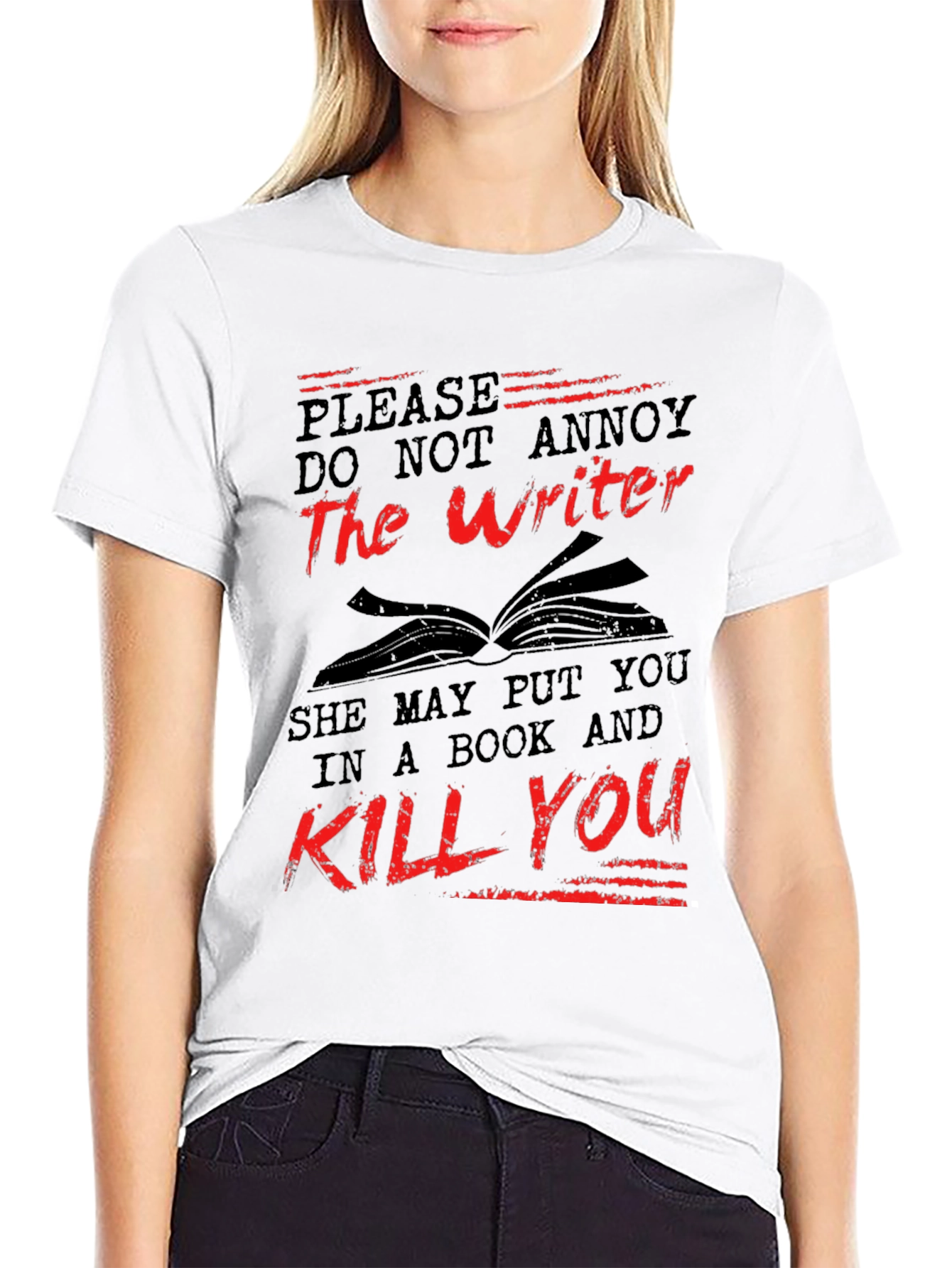 Writer Beware T-Shirt - Literary Threat!