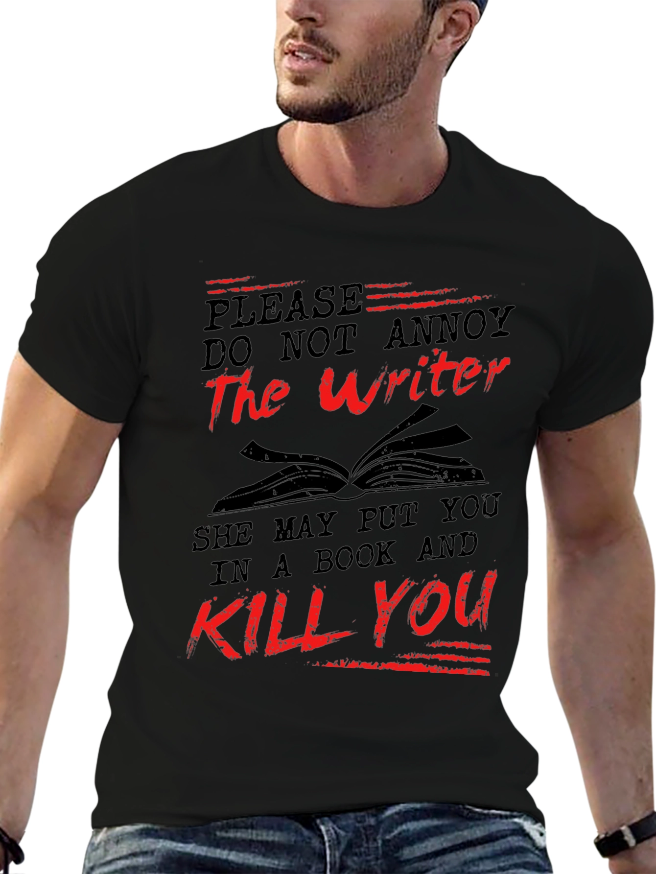 Writer Beware T-Shirt - Literary Threat!