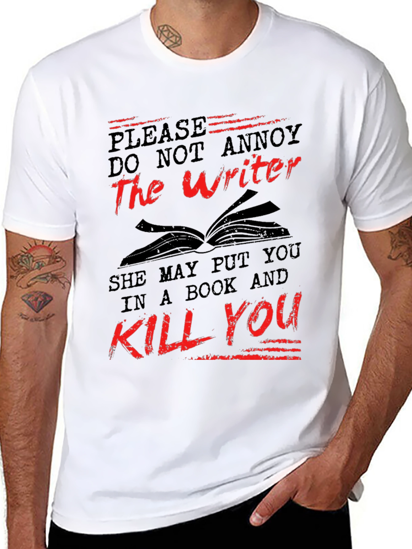 Writer Beware T-Shirt - Literary Threat!