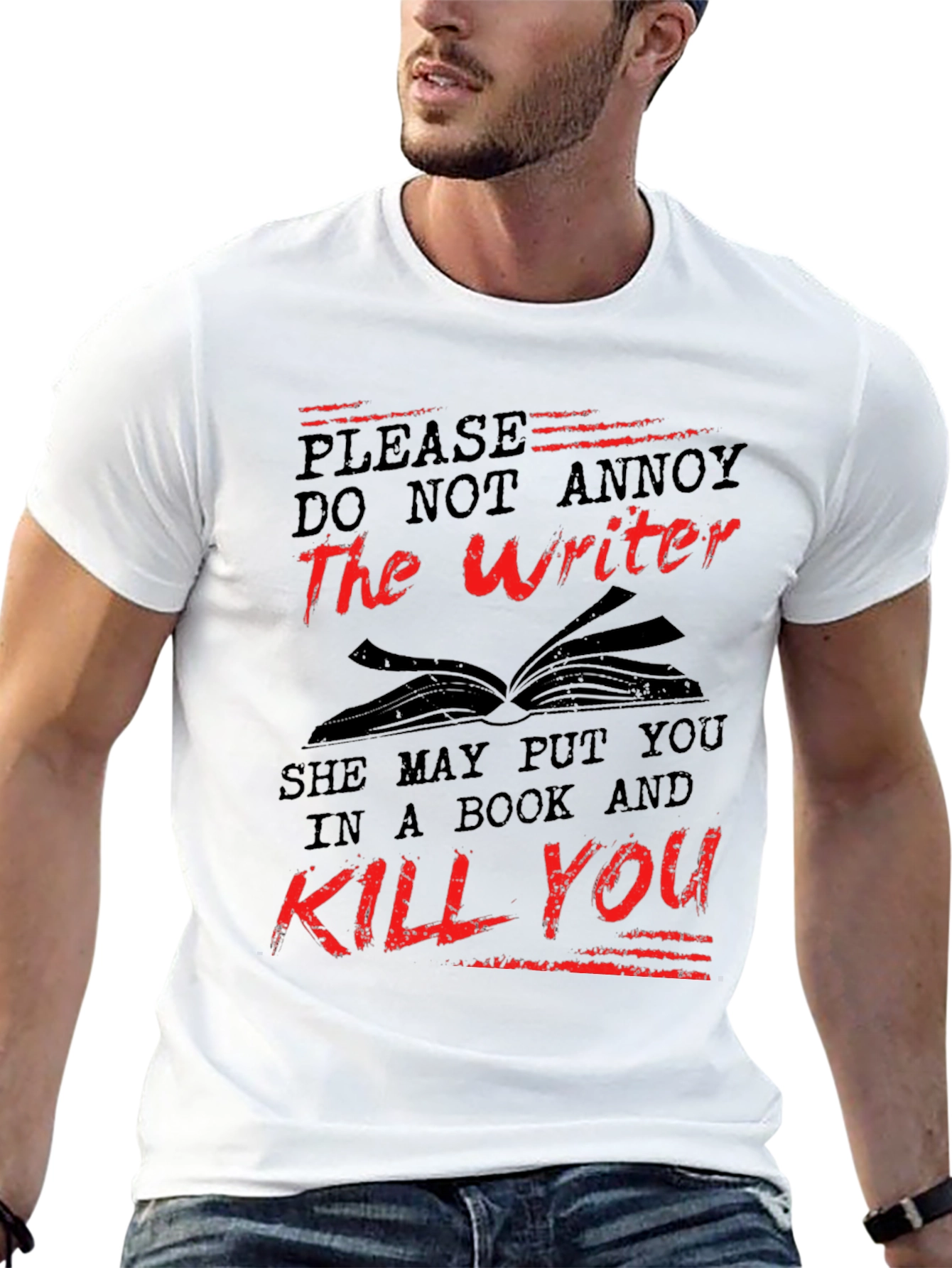 Writer Beware T-Shirt - Literary Threat!