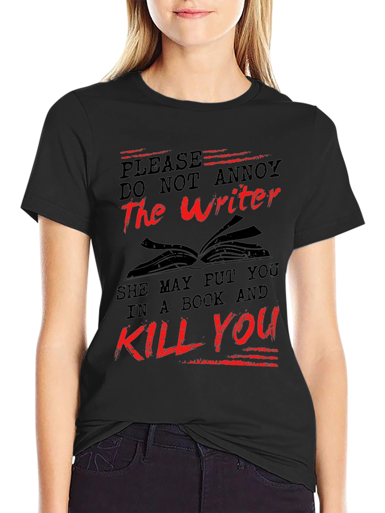 Writer Beware T-Shirt - Literary Threat!