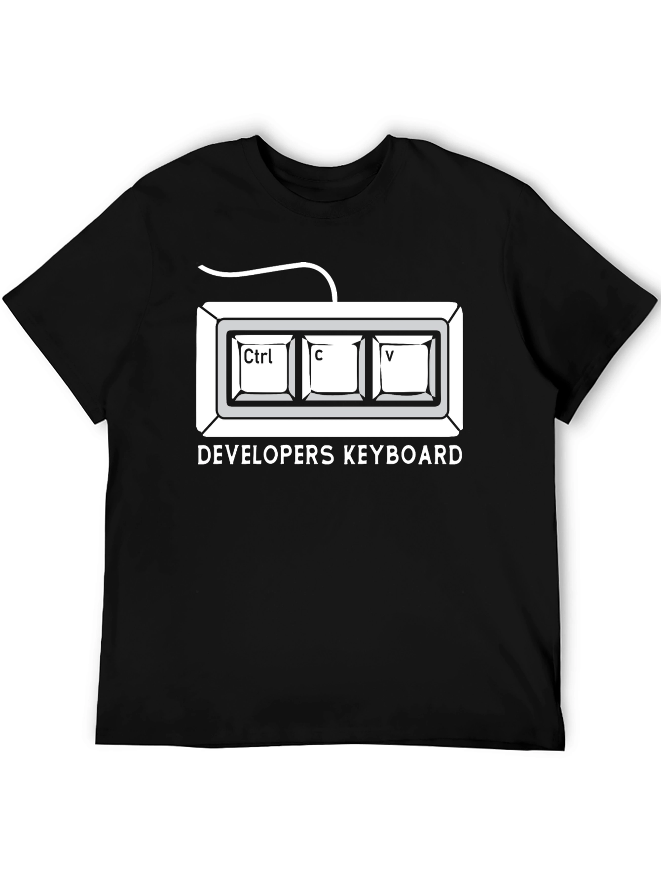 Developer Keyboard Ctrl+C+V Black T-Shirt
