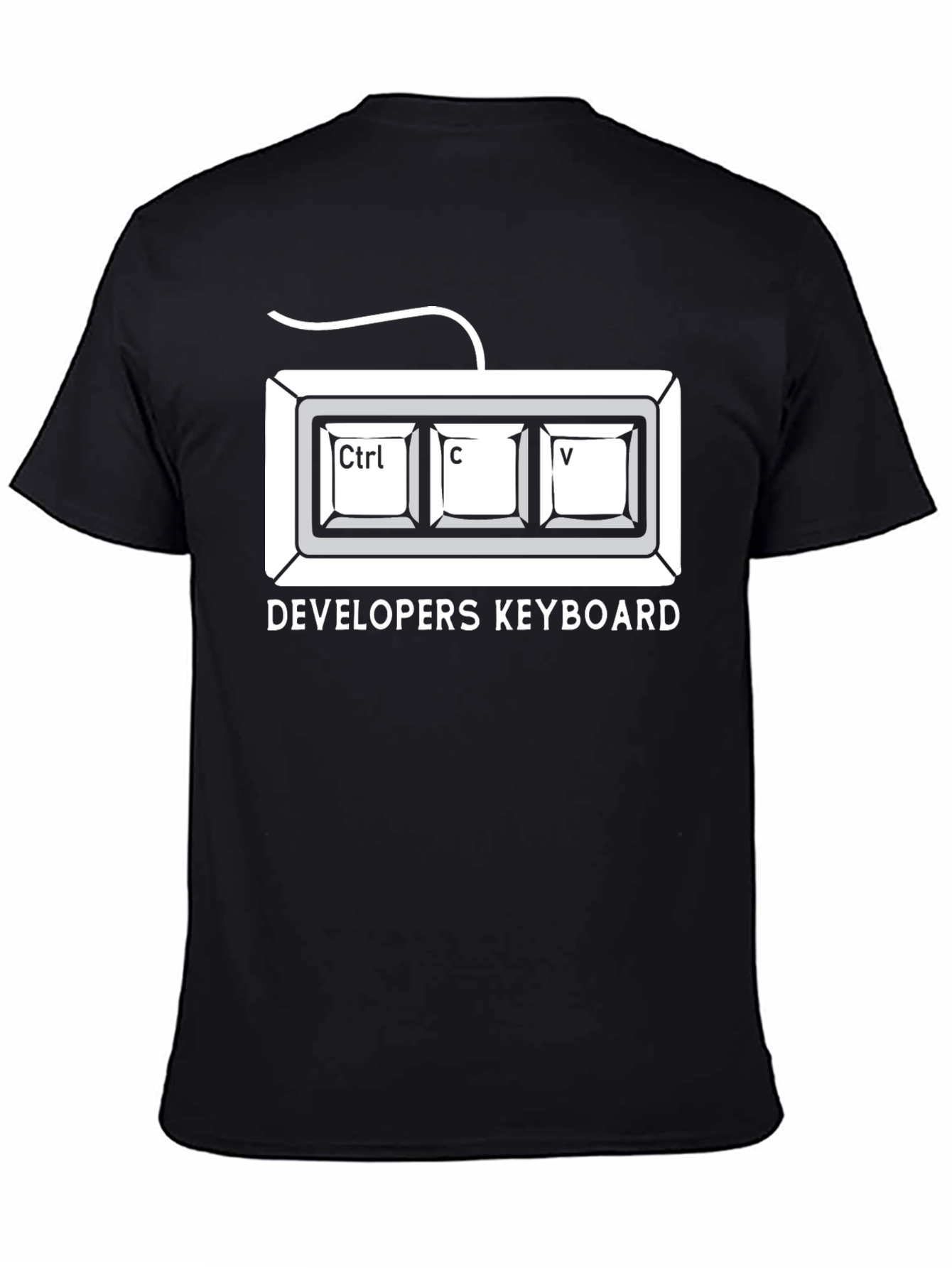 Developer Keyboard Ctrl+C+V Black T-Shirt