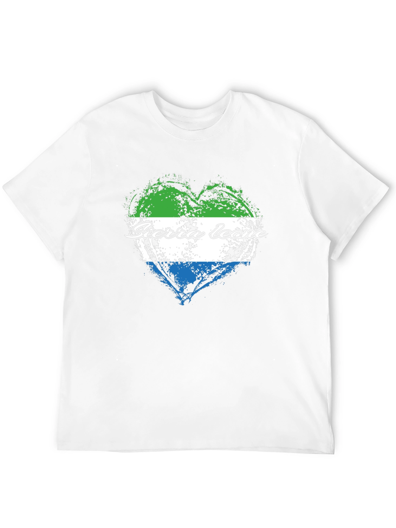 Sierra Leone Flag Heart T-Shirt