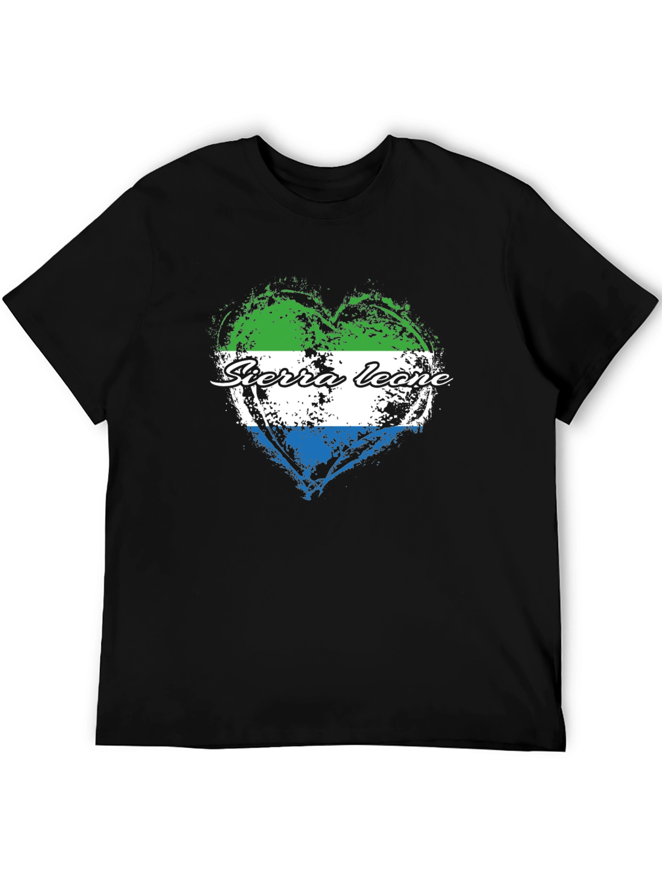 Sierra Leone Flag Heart T-Shirt