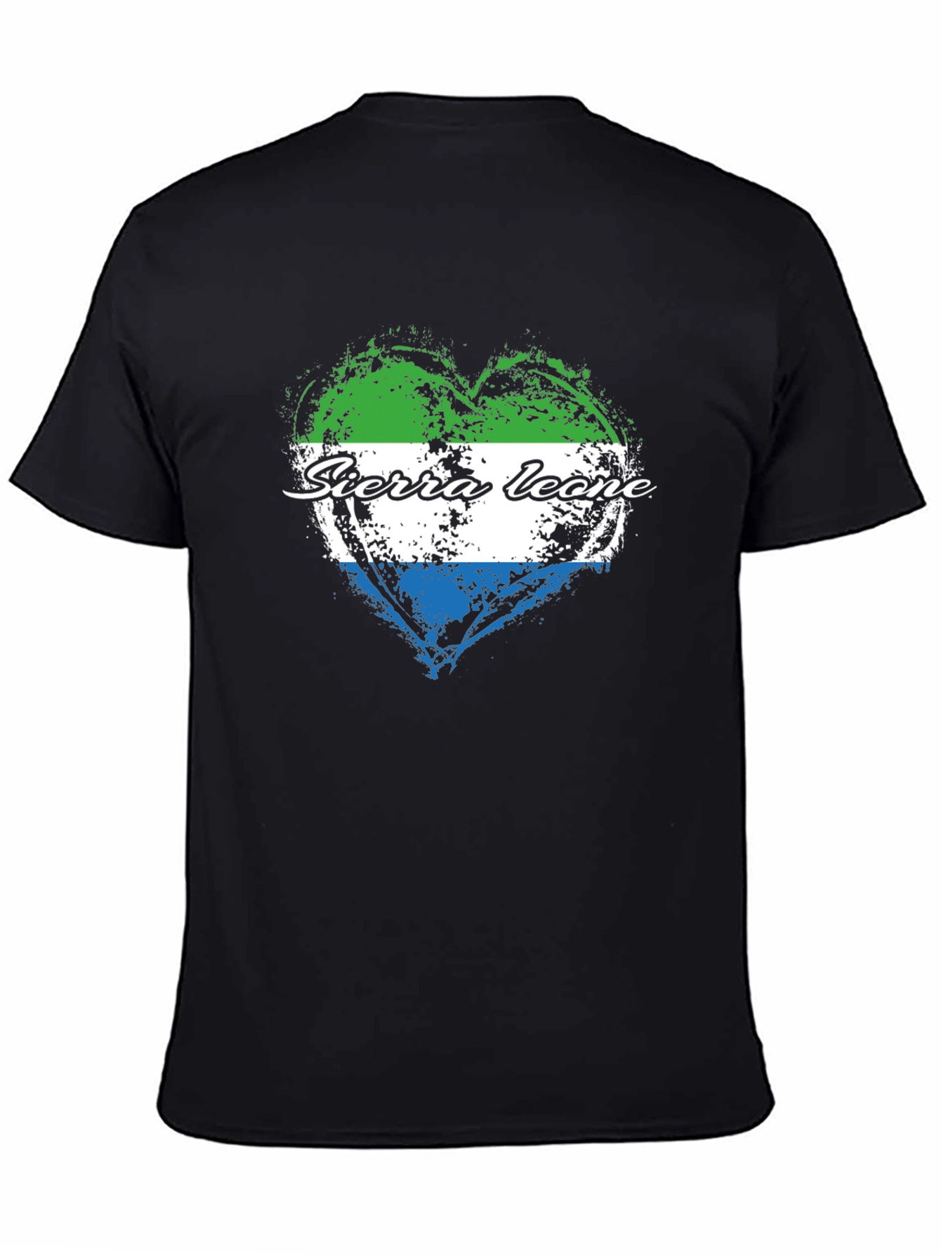 Sierra Leone Flag Heart T-Shirt