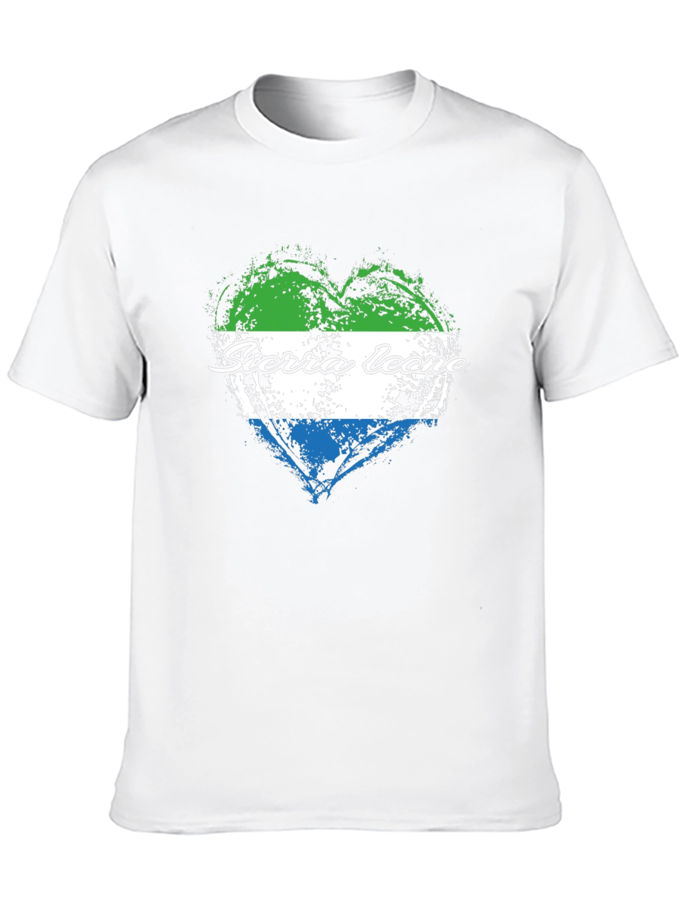 Sierra Leone Flag Heart T-Shirt