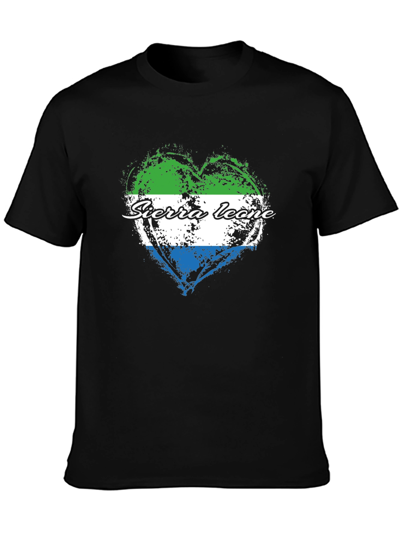 Sierra Leone Flag Heart T-Shirt