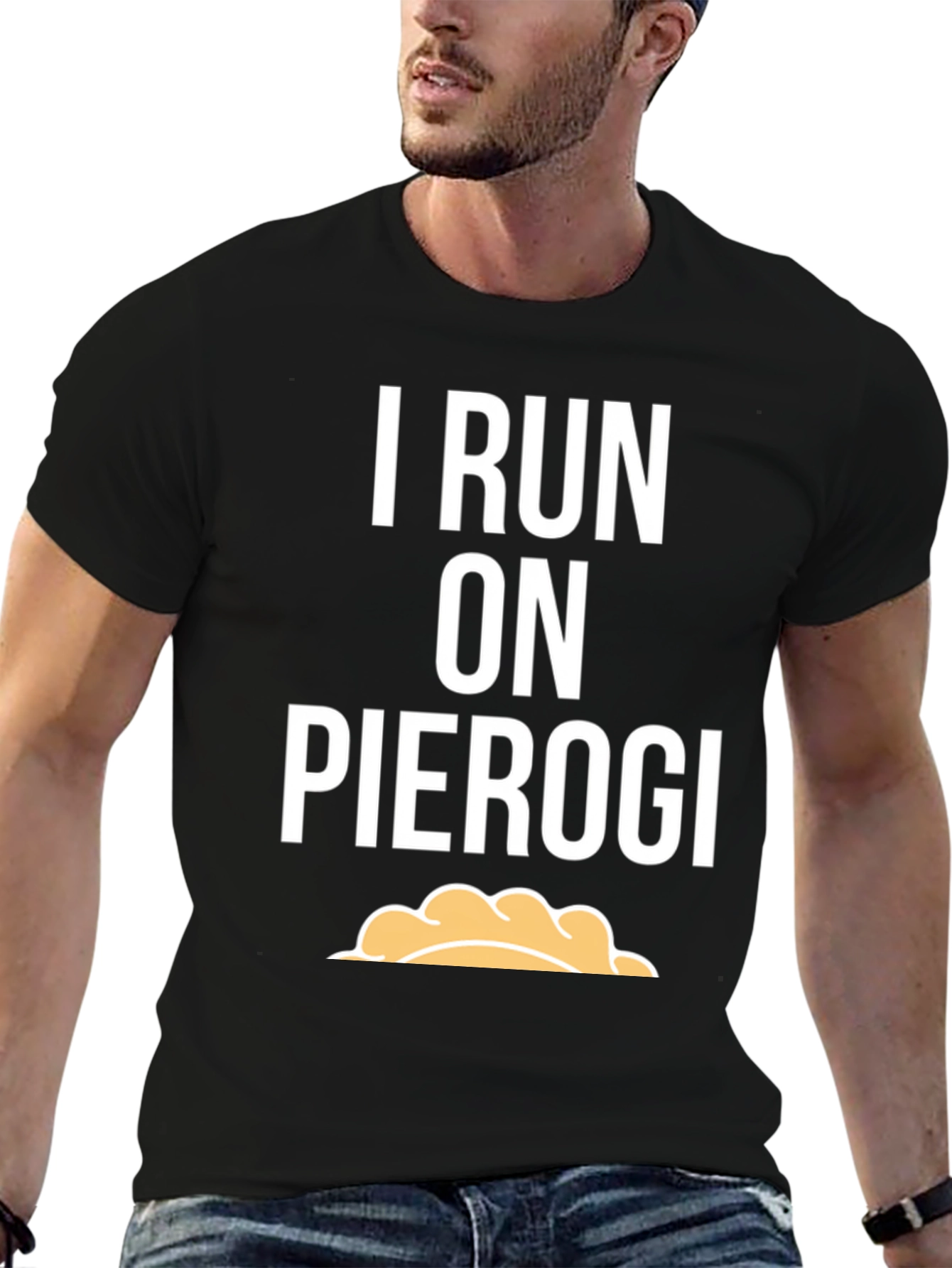 I Run On Pierogi T-Shirt - Funny Foodie Tee