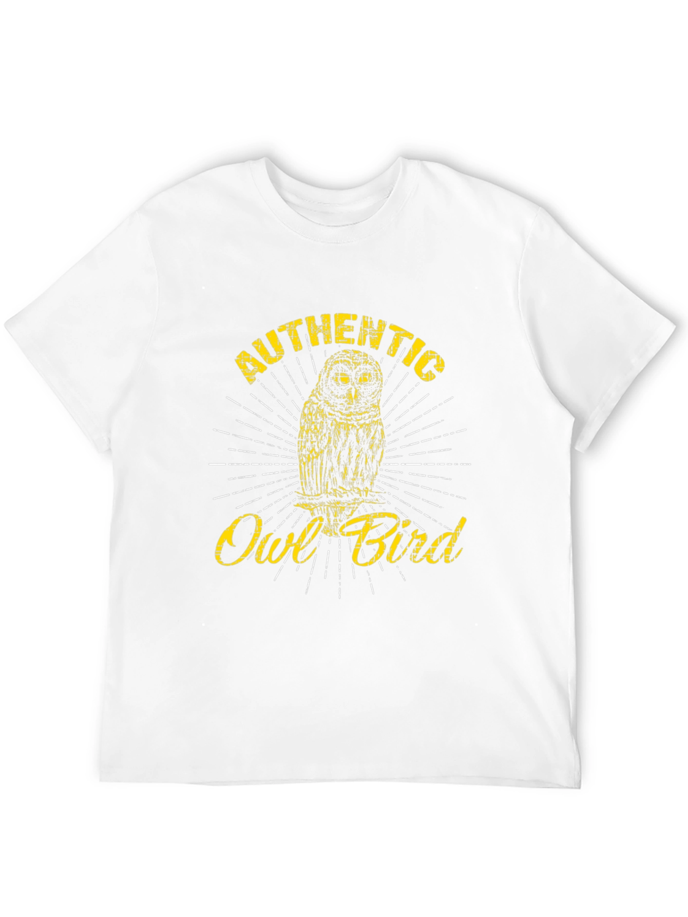 Authentic Owl Bird Graphic Tee - Black
