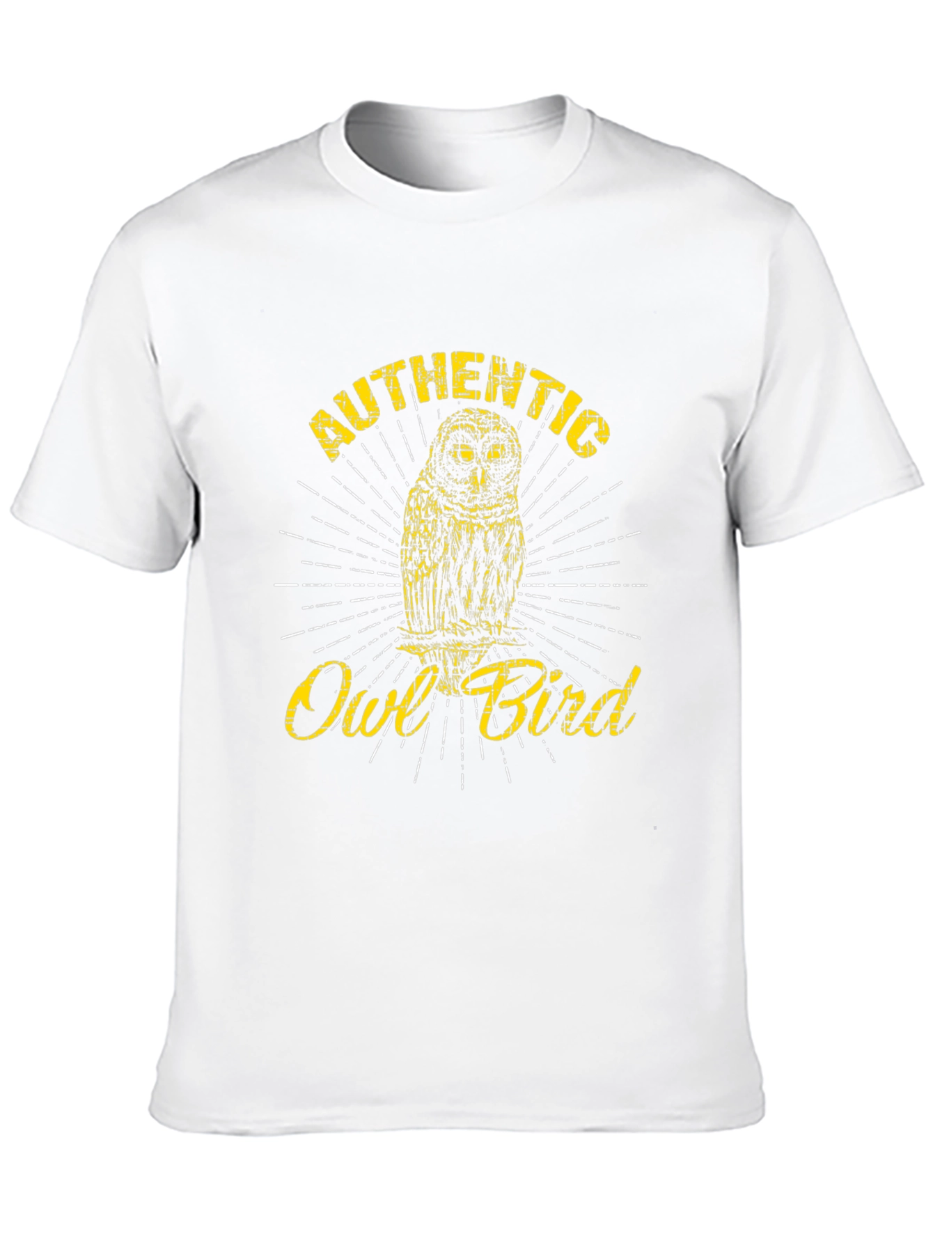 Authentic Owl Bird Graphic Tee - Black