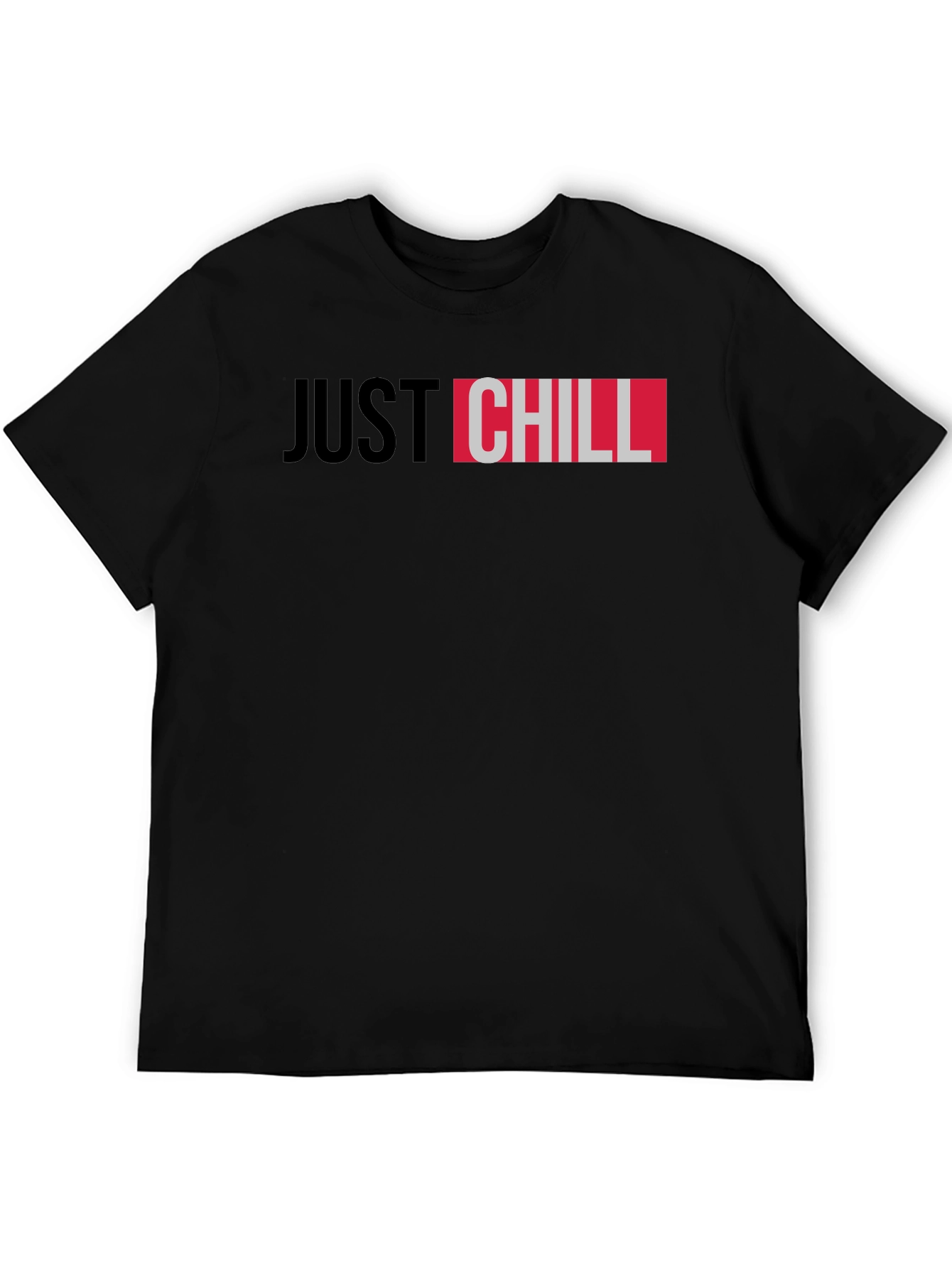 Just Chill Black Graphic Tee
