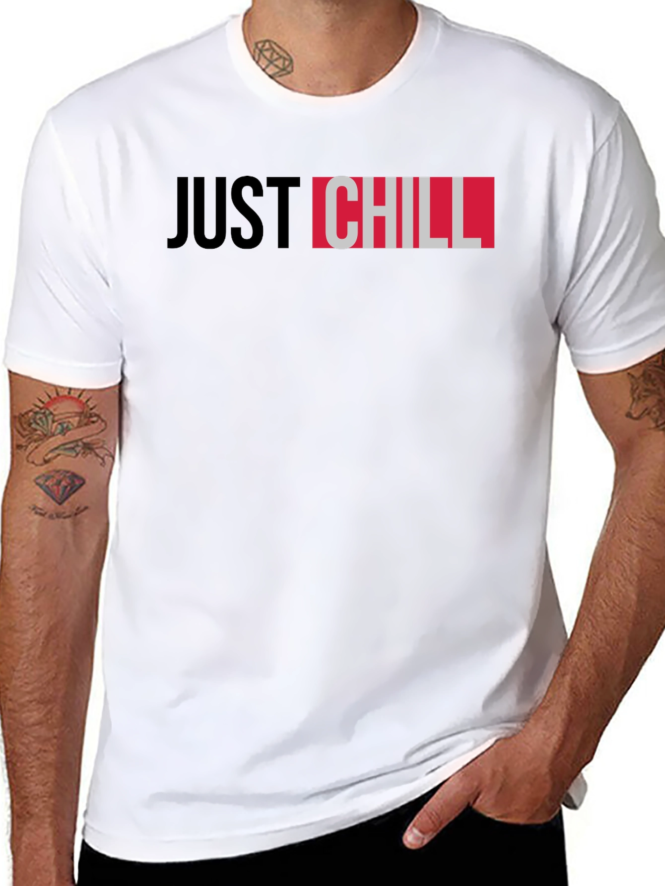 Just Chill Black Graphic Tee