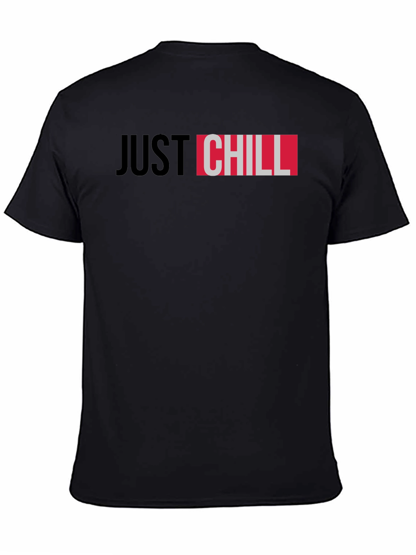 Just Chill Black Graphic Tee