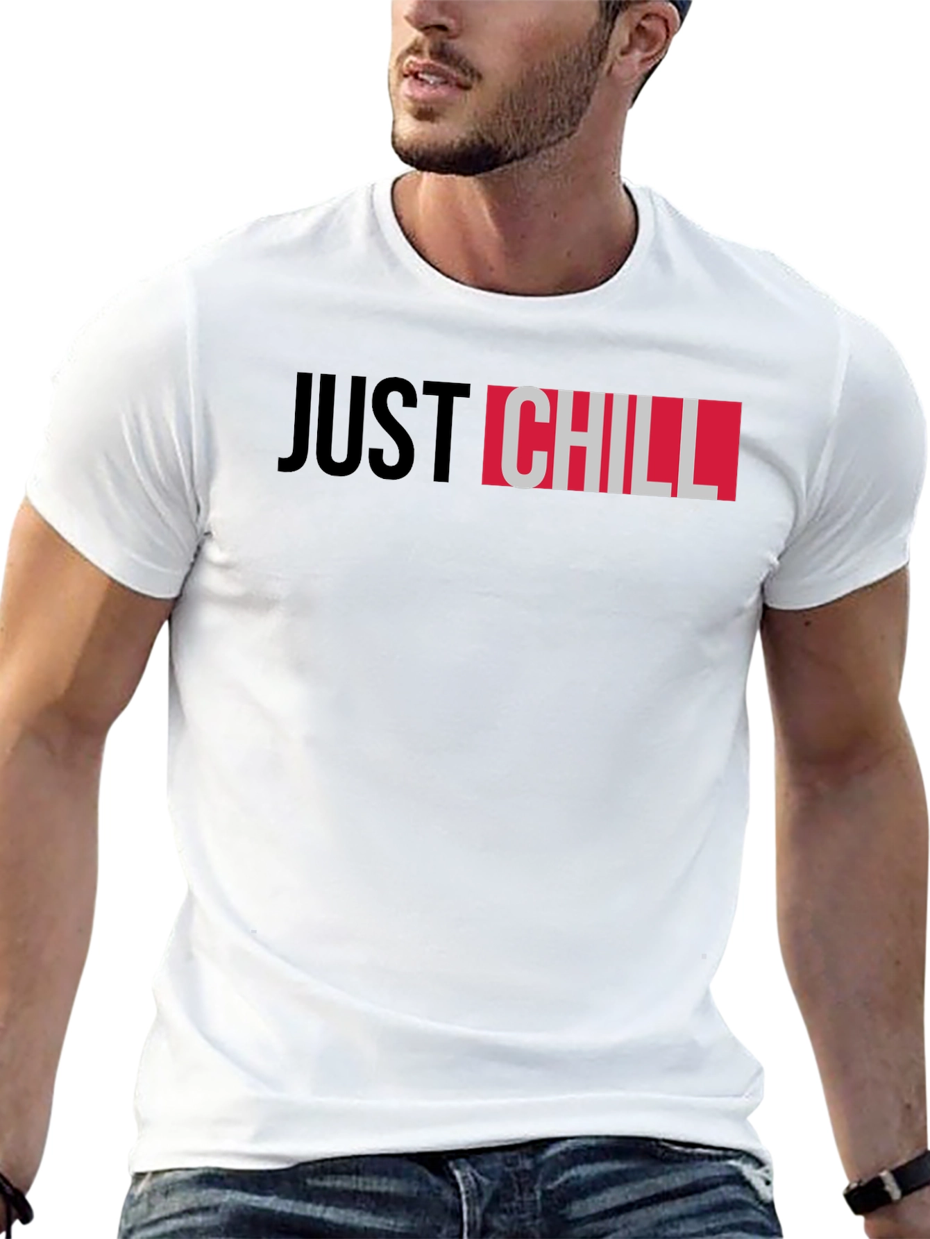 Just Chill Black Graphic Tee