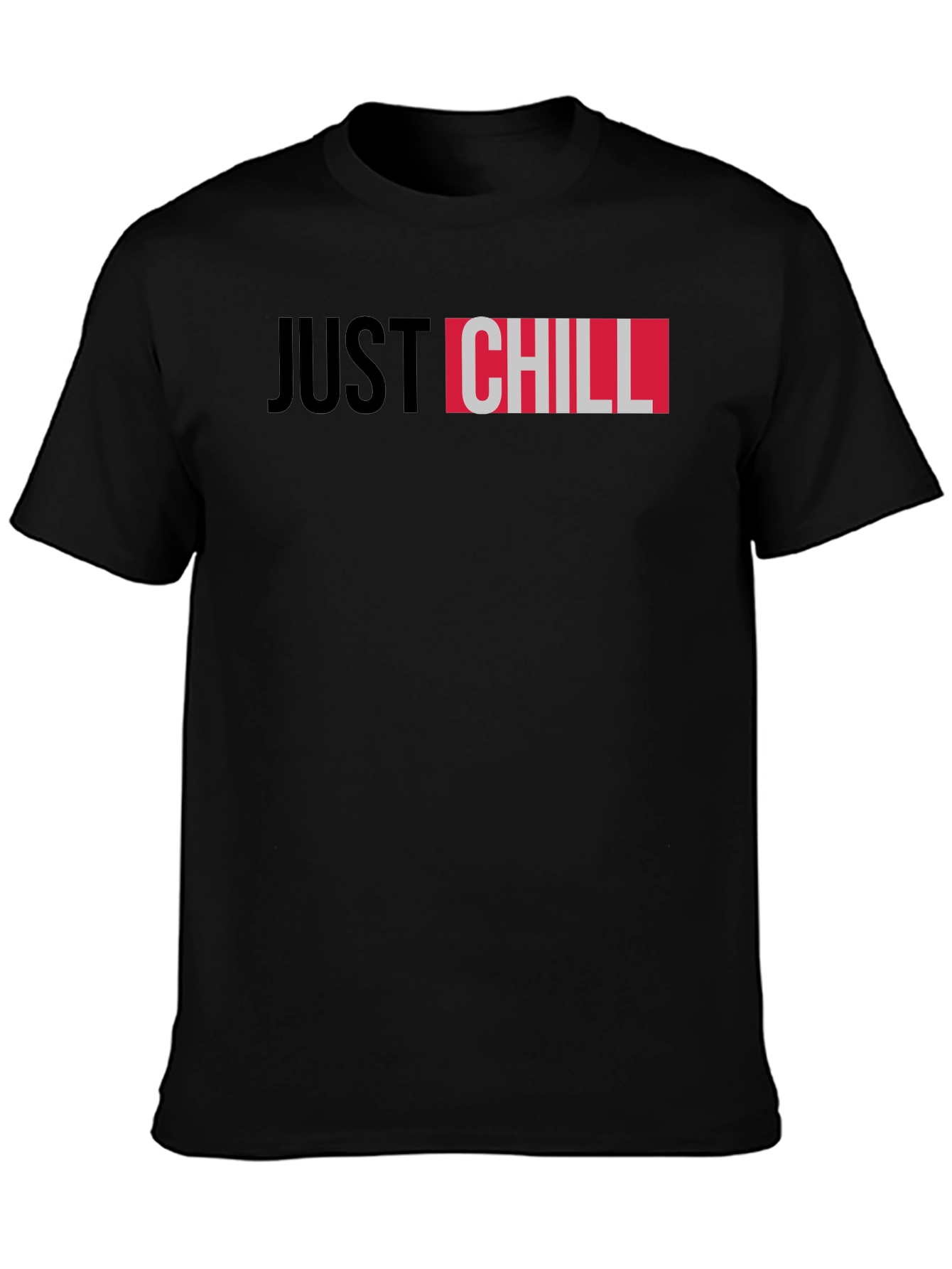 Just Chill Black Graphic Tee