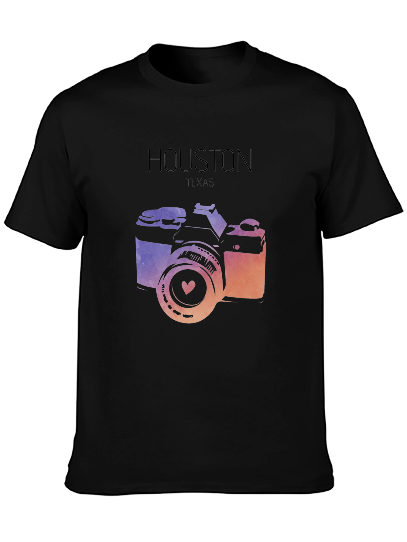 Houston Texas Camera Graphic T-Shirt