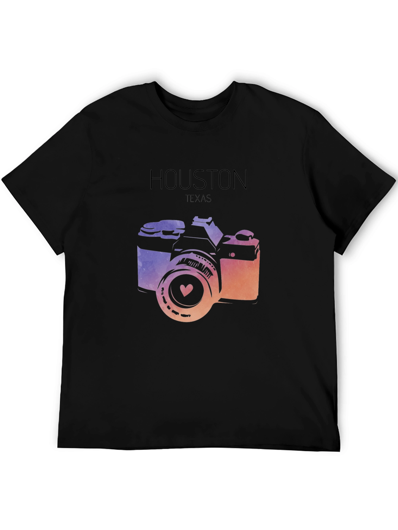 Houston Texas Camera Graphic T-Shirt