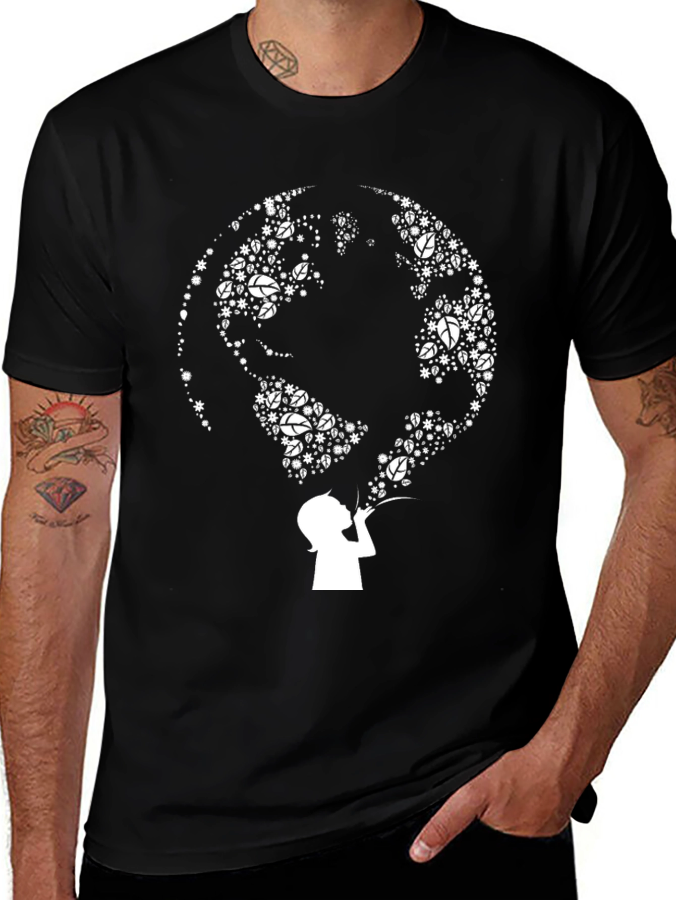 Eco Globe Graphic Tee - Unisex Black T-Shirt